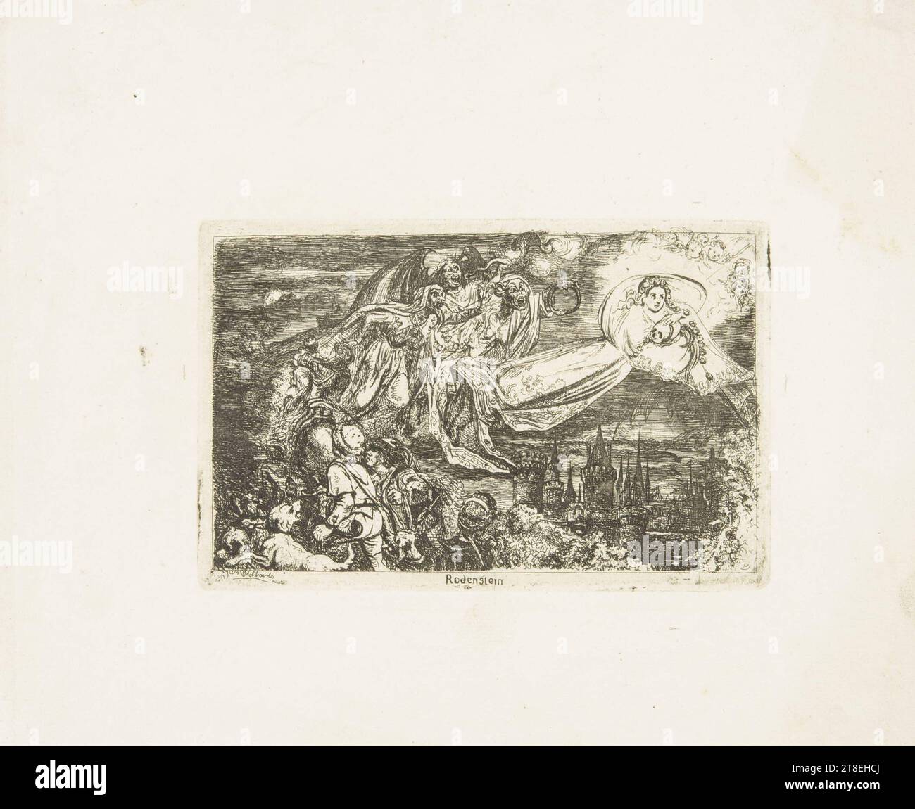 Zustand 2. Jan Stobbaerts. Rodenstein. Literaturreferenz: Hippert-Linnig, Le peintre-graveur des Pays-Bas, in: Le bibliophile belge, 14 (1879), S. 296, Nr.13 Stockfoto