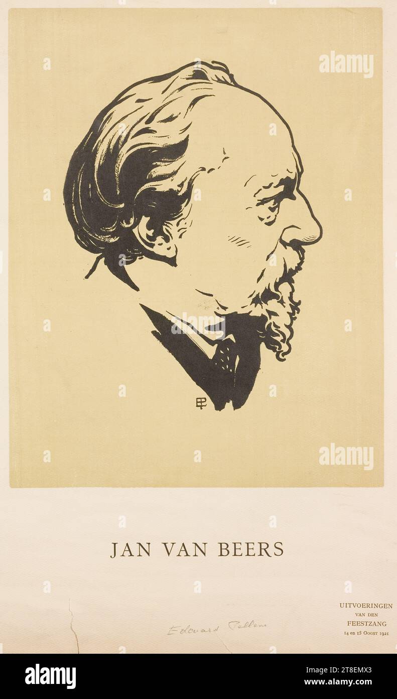 [?] Monogramm. JAN VAN BEERS. AUSNAHMEN VON DEN FEEST SONG 14 UND 15 OOGST 1921 Stockfoto