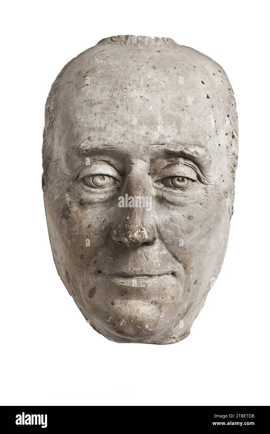 A. P. Bernstorff, Bertel Thorvaldsen, 1770-1844, 1795, Skulptur, Maske, Lebensmaske, Guss, Höhe 23,6 cm, Skulptur, Europäisch, Aufklärung (1690-1800), Dänemark, Kopenhagen Stockfoto