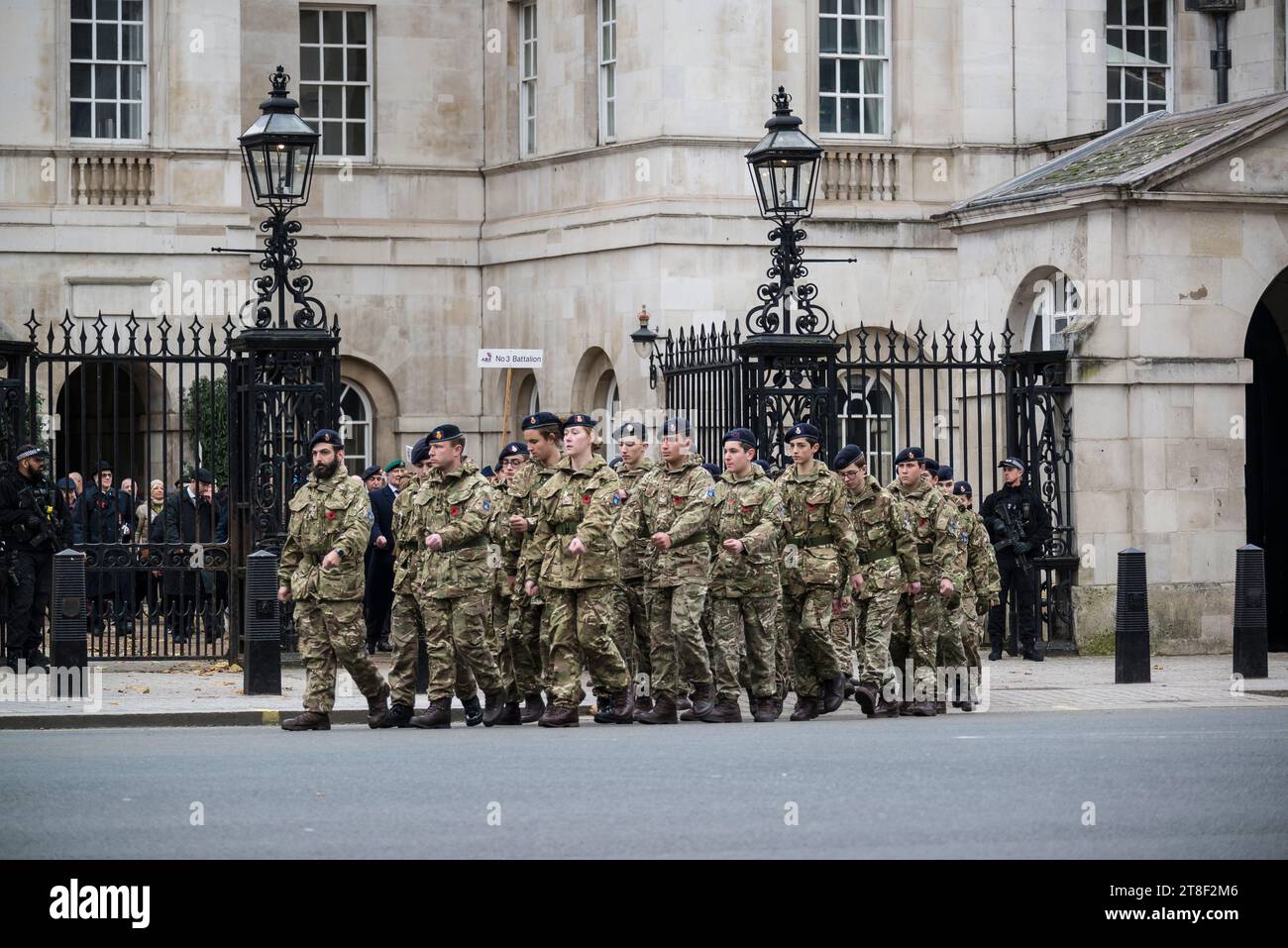 Die jährliche Parade und Zeremonie der AJEX im Cenotaph zu Ehren jüdischer Mitglieder der britischen Streitkräfte, London, Großbritannien Stockfoto