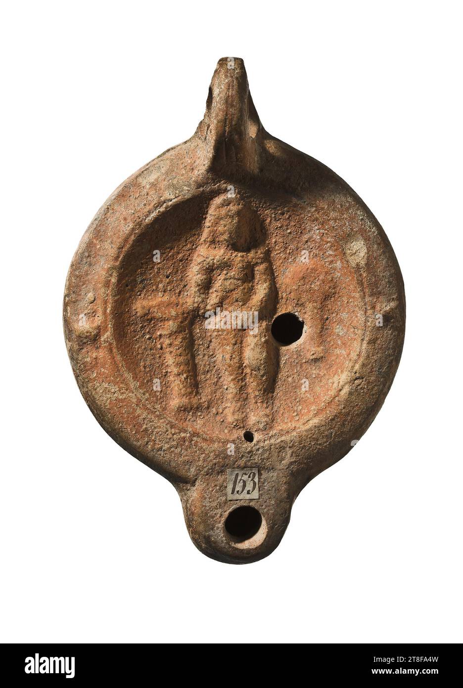 Lampe mit Venusbaden (?), 90 - 130, Möbel, Lampe, befeuert, modelliert, Höhe 13,1 cm, [Ulæselig], Keramik, Roman (753 v. Chr. - 476 Stockfoto