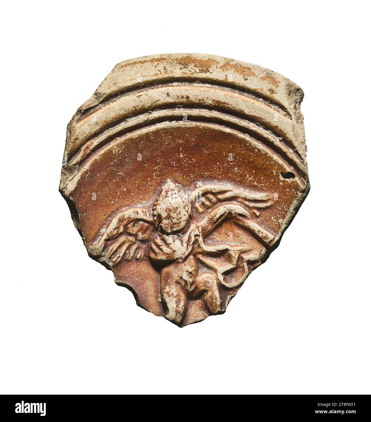 Lampe mit Cupid-Tanz, 200, Möbel, Lampe, gefeuert, modelliert, Höhe 4,4 cm, Breite 4 cm, Keramik, Roman (753 v. Chr. - 476 Stockfoto