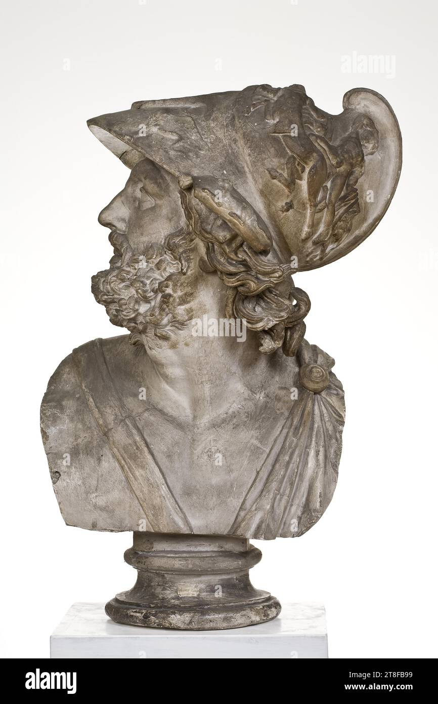 Menelaus, Ca. 200 v. Chr., Skulptur, Büste, Guss, Höhe 80 cm, Skulptur, Griechisch (1050 v. Chr. - 31 v. Chr.) Stockfoto