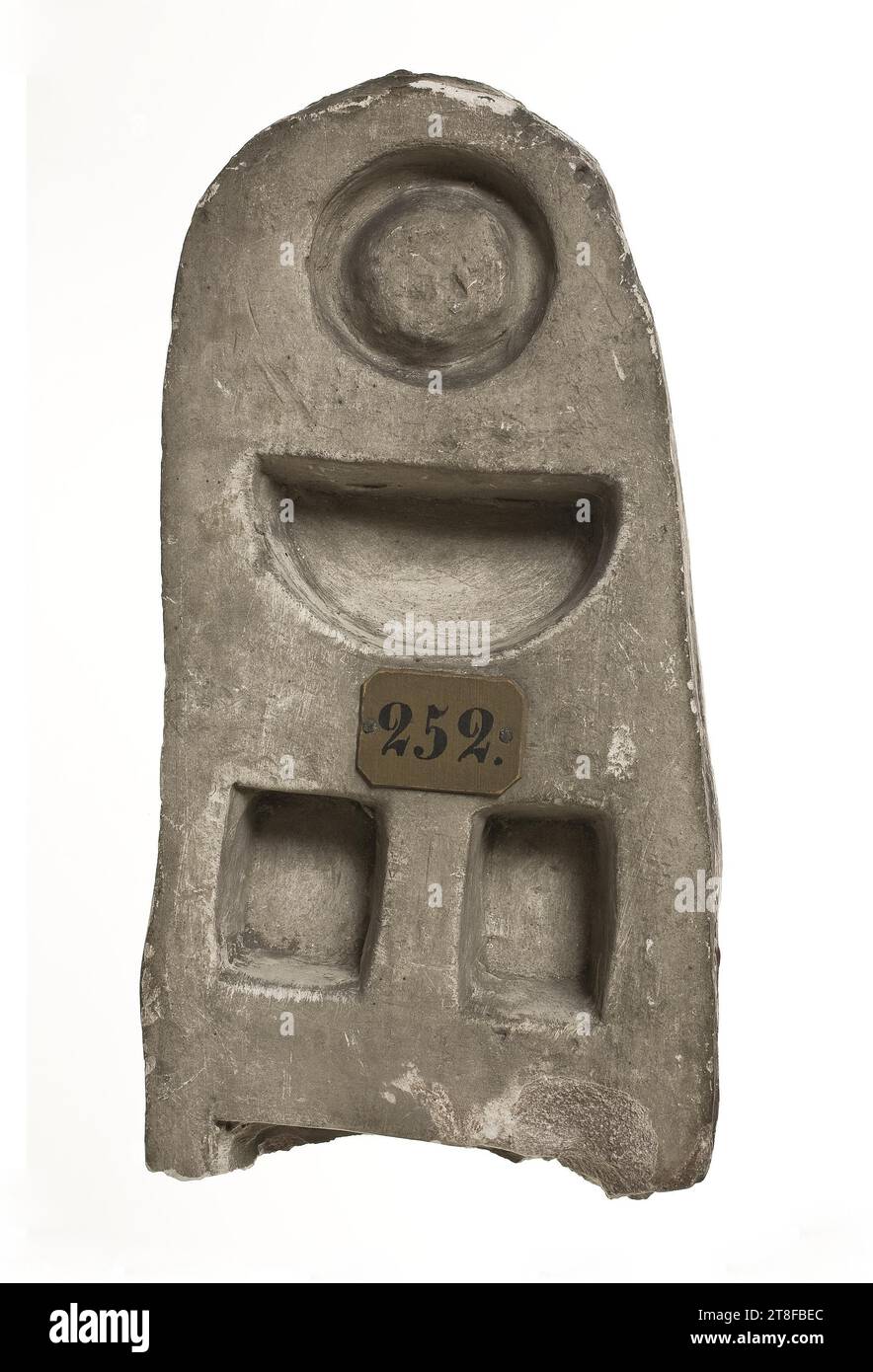 Hieroglyphen-Inschrift, Skulptur, Relief, Guss, Höhe 20,5 cm, Breite 10,5 cm, Skulptur, römisch (753 v. Chr. - 476 Stockfoto