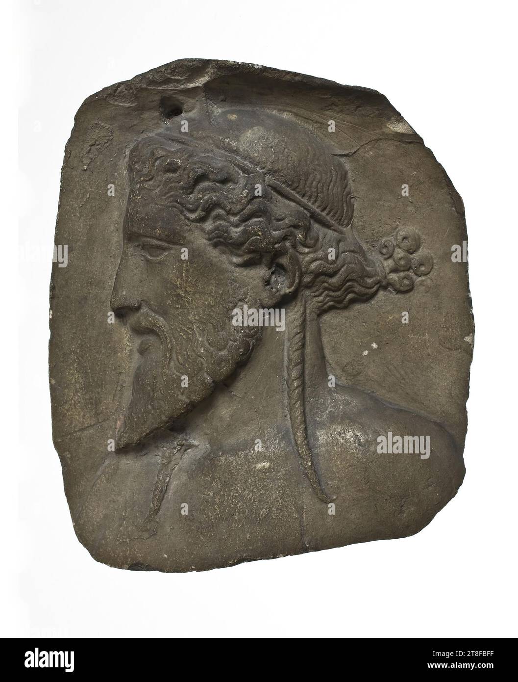 Neptun, 100 - 150, Skulptur, Relief, Guss, Höhe 13,1 cm, Breite 11,1 cm, Skulptur, römisch (753 v. Chr. - 476 Stockfoto