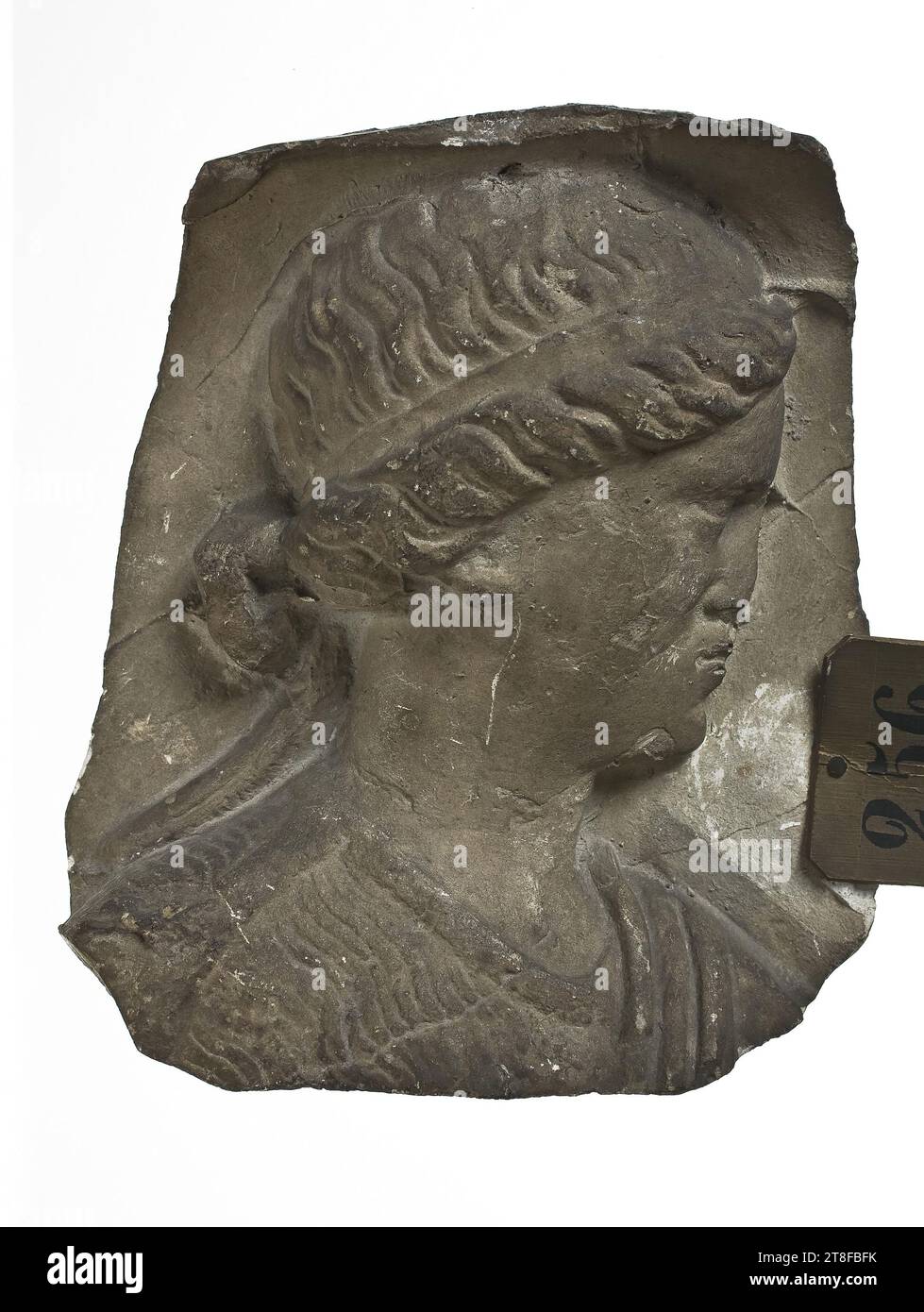 Diana, Ca. 150, Skulptur, Relief, Guss, Höhe 11,8 cm, Breite 10,3 cm, Skulptur, römisch (753 v. Chr. - 476 Stockfoto