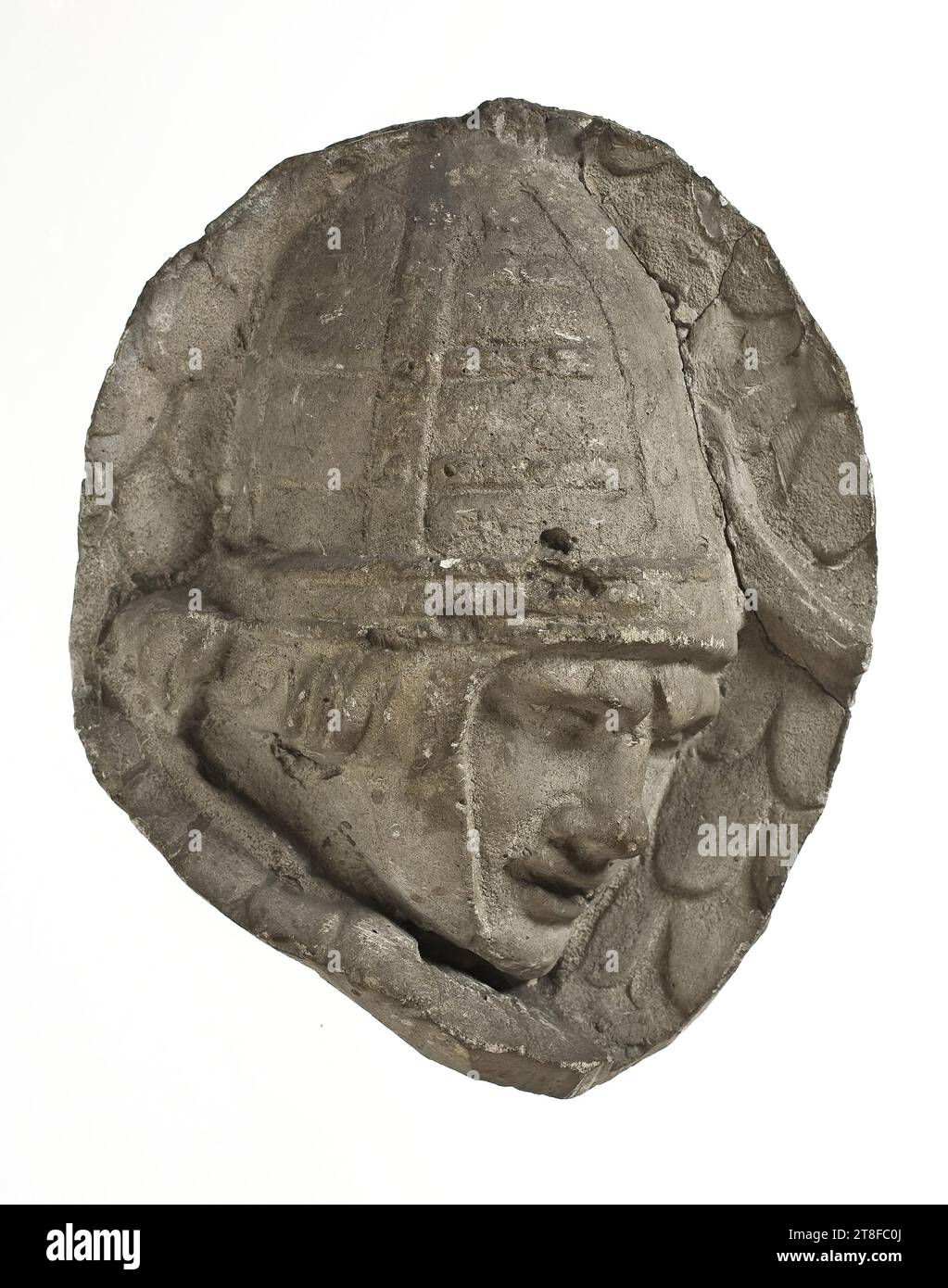 Köpfe der sarmatinischen Reiter mit konischen Helmen, 113, Guss, Skulptur, Roman, Kaiserzeit, Adoptivkaiser, Trajan (98–117) Stockfoto