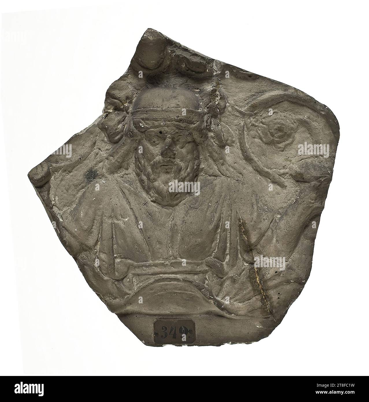 Bärtiger Bacchus, 99, Skulptur, Relief, Guss, Höhe 18 cm, Breite 17,5 cm, Skulptur, römisch (753 v. Chr. - 476 Stockfoto