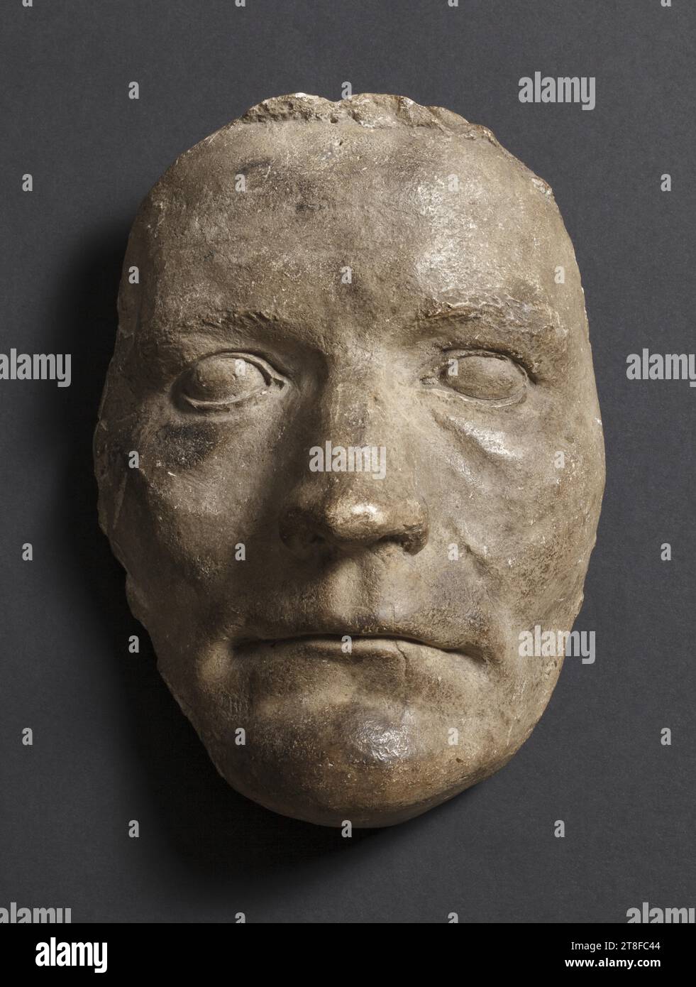 Bertel Thorvaldsen, Antonio Savorelli, vermutlich 1700er-Jahre-nicht früher als 1845, 1808 - 1812, Skulptur, Maske, Lebensmaske, Guss, Höhe 20,4 cm, Breite 14,5 cm, Skulptur, Europa, Modernität (1800 - 1914 Stockfoto