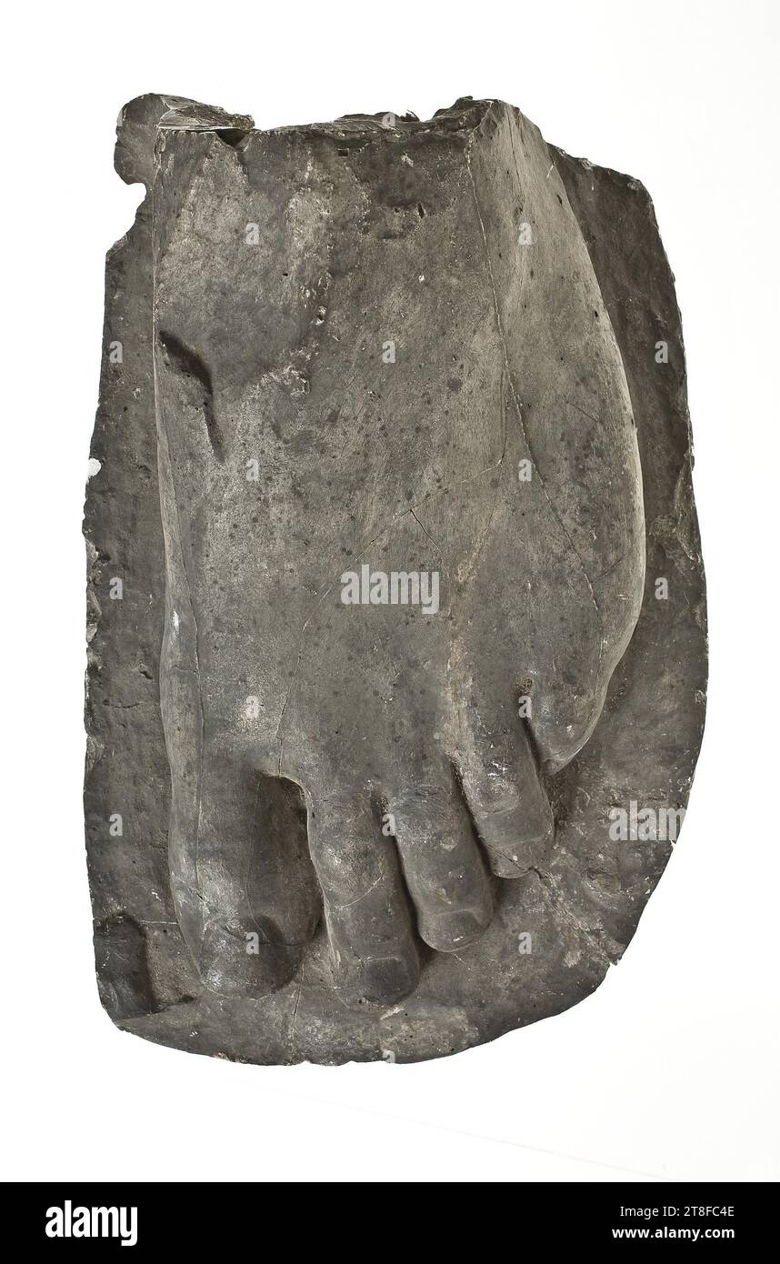 Ein linker Fuß, Skulptur, Statue, Guss, Höhe 13 cm, Skulptur, römisch (753 v. Chr. - 476 Stockfoto