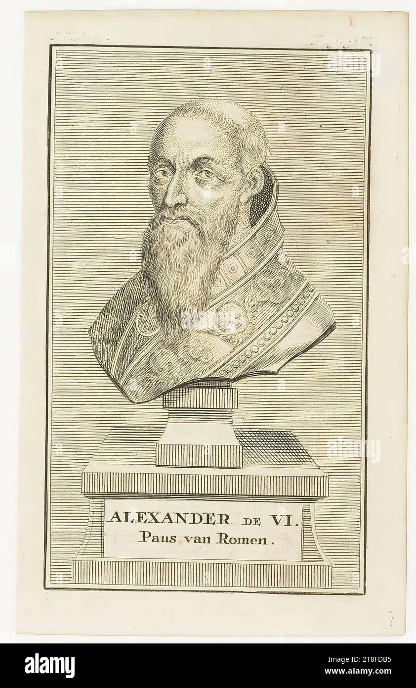Aufschriften oben nicht mehr lesbar. ALEXANDER VI., Papst von Rom Stockfoto