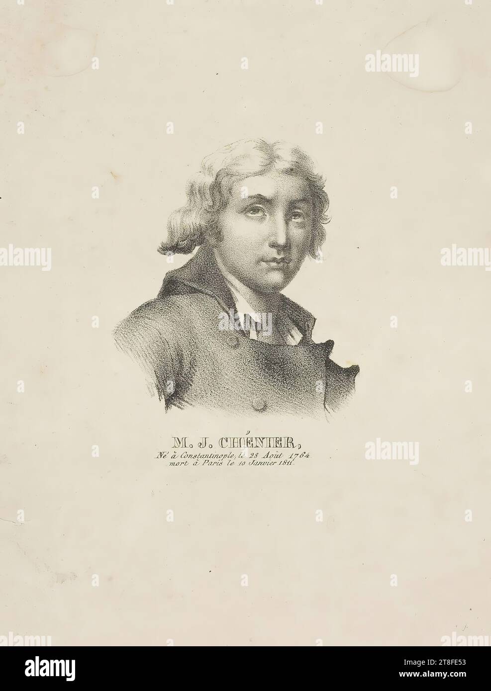 M. J. CHÉNIER, geboren am 28. August 1764 in Konstantinopel, starb am 10. Januar 1811 in Paris Stockfoto