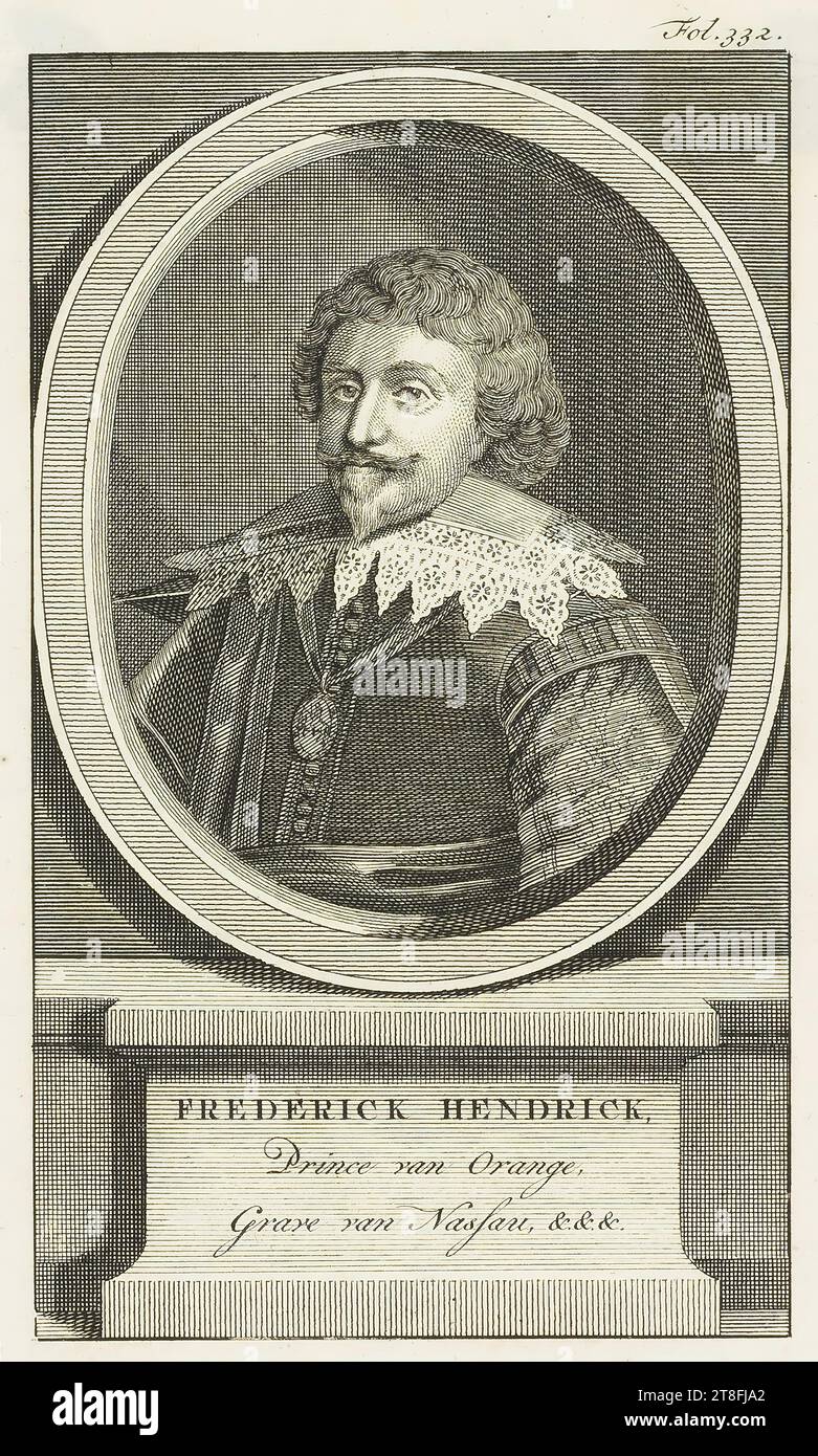 Möglicher Künstler Jan Punt. FREDERIK HENDRICK, Prinz von Orange, Graf von Nassau, & & & & &. Fol. 332 Stockfoto