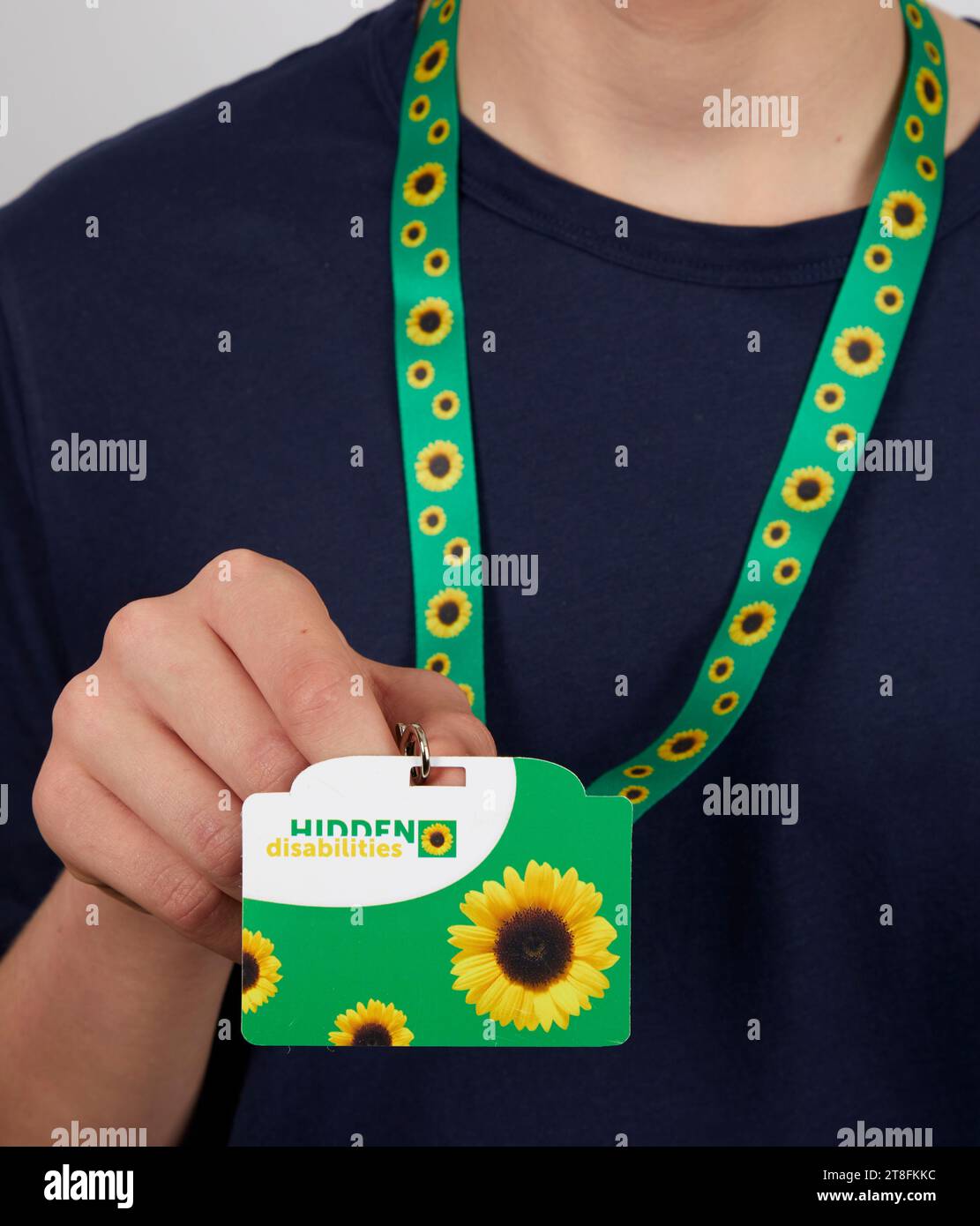 Das "Hidden Disabilities Lanyard"-Programm Stockfoto