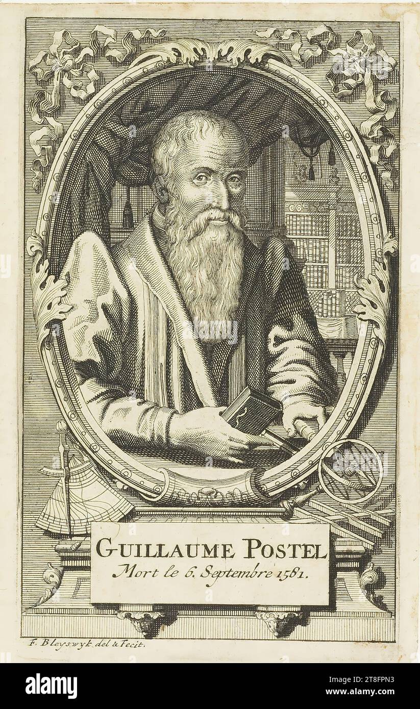 GUILLAUME POSTEL, Mort le 6. September 1581. F. Bleyswyk del. Und er hat es gemacht Stockfoto
