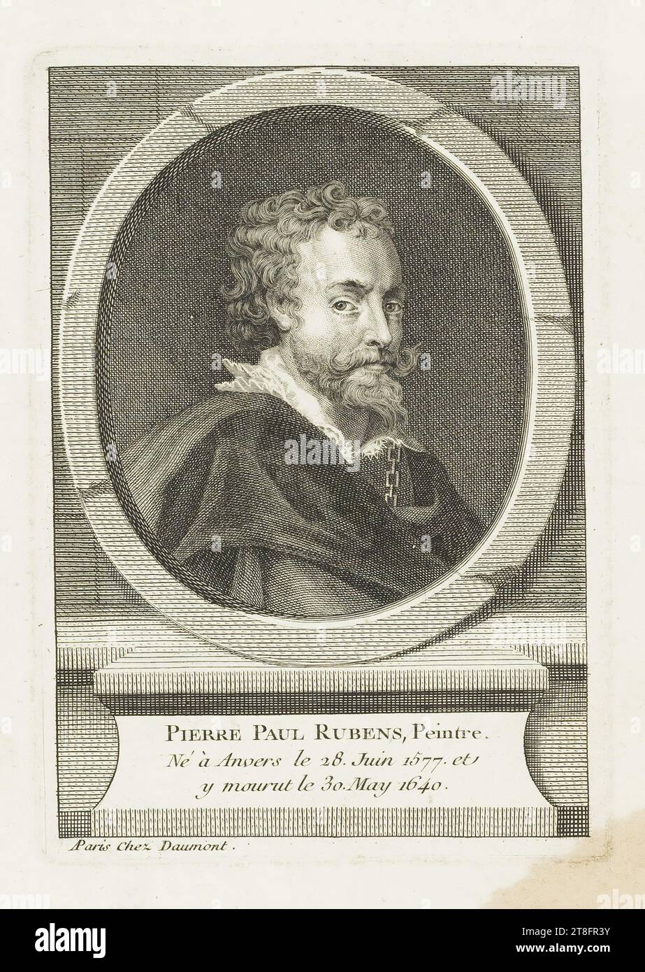 PIERRE PAUL RUBENS, Maler, geboren am 28. Juni 1577 in Antwerpen. Und starb dort am 30. Mai 1640. In Paris in Daumont Stockfoto