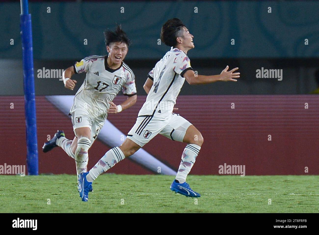 Surakarta, Indonesien. 20. November 2023. Spanien gegen Japan - Achtelfinale: FIFA U-17-Weltmeisterschaft im Manahan-Stadion. Quelle: Meng Gao/Alamy Live News Stockfoto