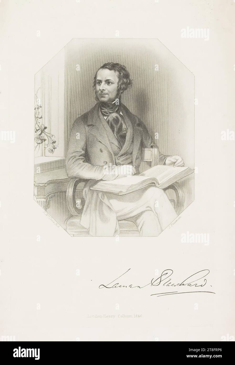 D. McClise, R. A. S. Freeman. Laman Blanchard Signatur. London. Henry Colburn. 1846 Stockfoto
