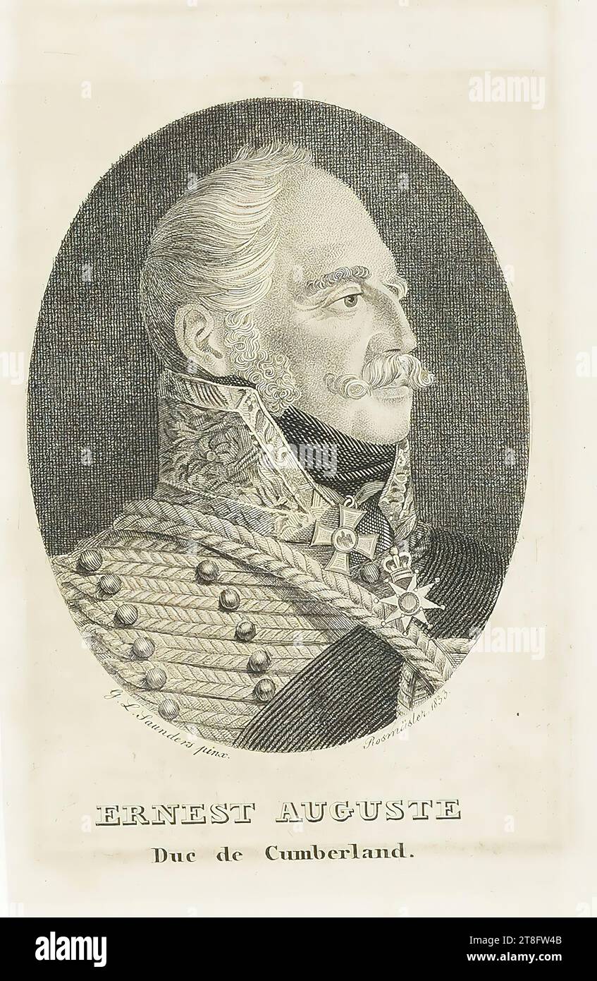 G.L. Saunders pinx. Rosmasler. 1833. ERNEST AUGUSTUS, Herzog von Cumberland Stockfoto