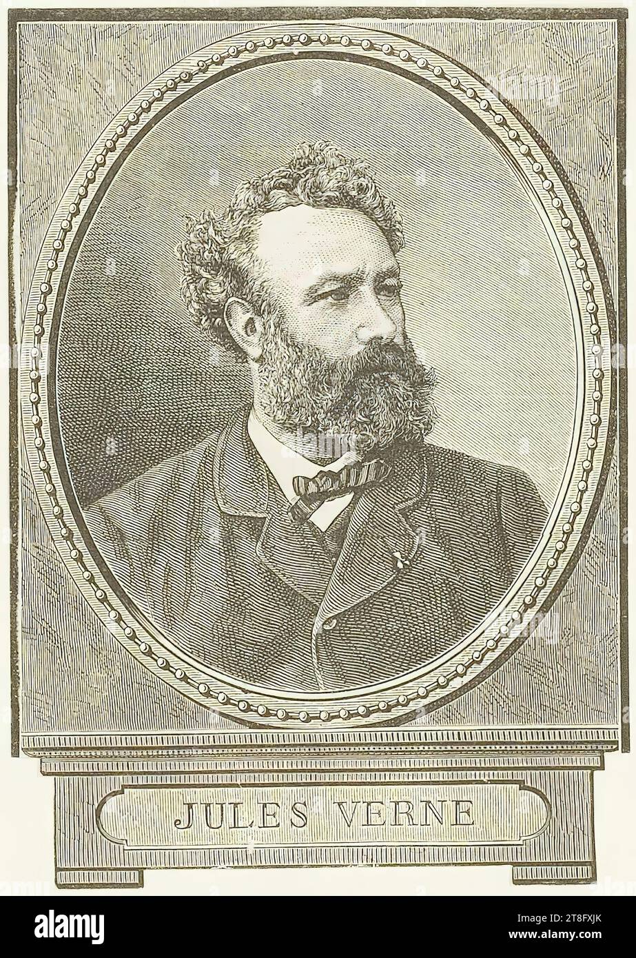 Rückwärts gedruckt. JULES VERNE Stockfoto