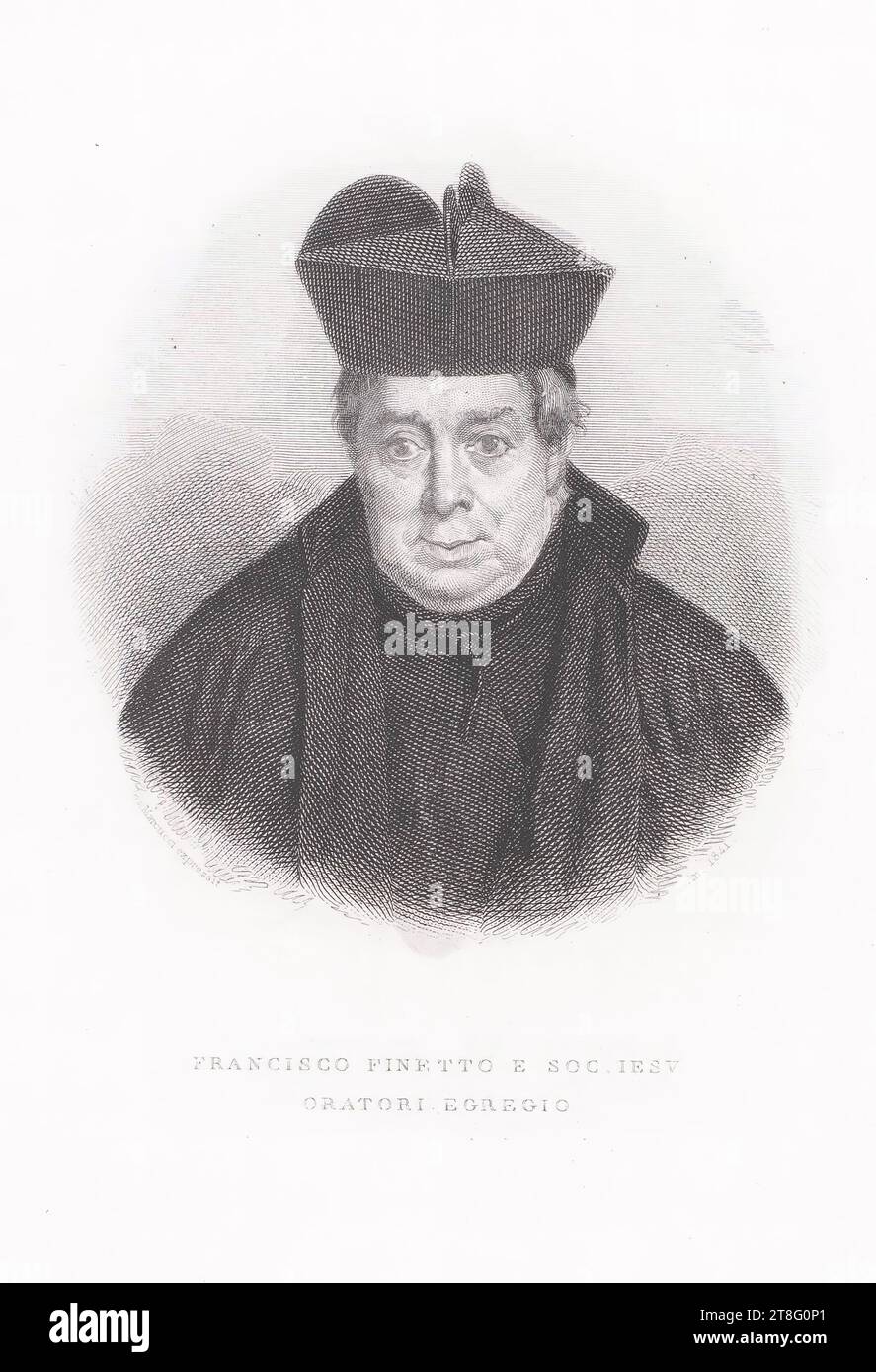 Jos. Marcucci drückte aus. Ein. 1841. FRANCISCO FINETTO E SOC. IESV, AUSGEZEICHNETER REDNER Stockfoto