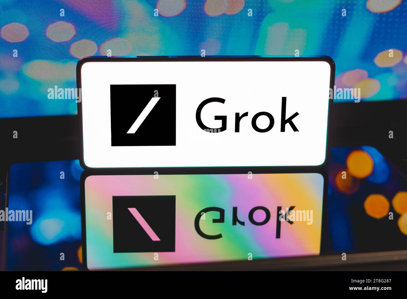 Brasilien. November 2023. In dieser Abbildung wird das XAI Grok Logo auf einem Smartphone-Bildschirm angezeigt. Quelle: SOPA Images Limited/Alamy Live News Stockfoto