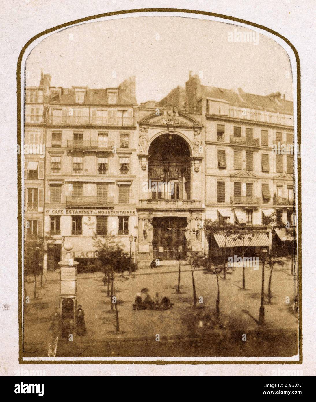 Le Théâtre lyrique, Fotograf, zwischen 1852 und 1862, 3. Viertel 19. Jahrhundert, Fotografie, Grafik, Fotografie, Stereoskopische Ansicht, Salzpapier Druck, Abmessungen - Arbeit: Höhe: 7 cm, Breite: 11,9 cm, Abmessungen - ursprüngliche Montage:, Höhe: 8,4 cm, Breite: 17,1 cm Stockfoto