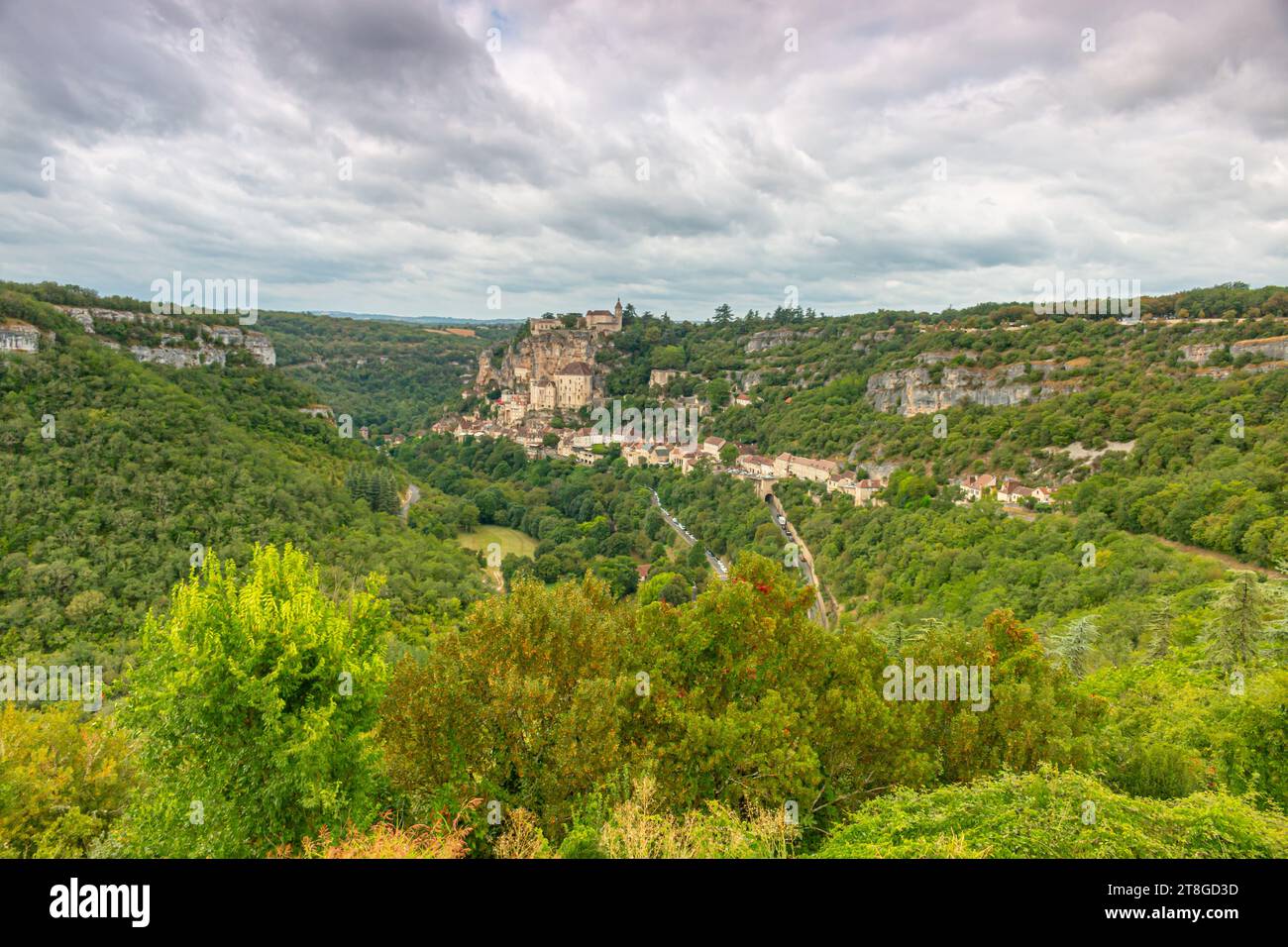 Dordogne Sommer 2023 Rocamadour Stadt und Umgebung Abteien und Landschaften Stockfoto