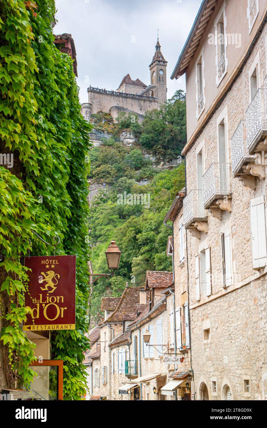 Dordogne Sommer 2023 Rocamadour Stadt und Umgebung Abteien und Landschaften Stockfoto