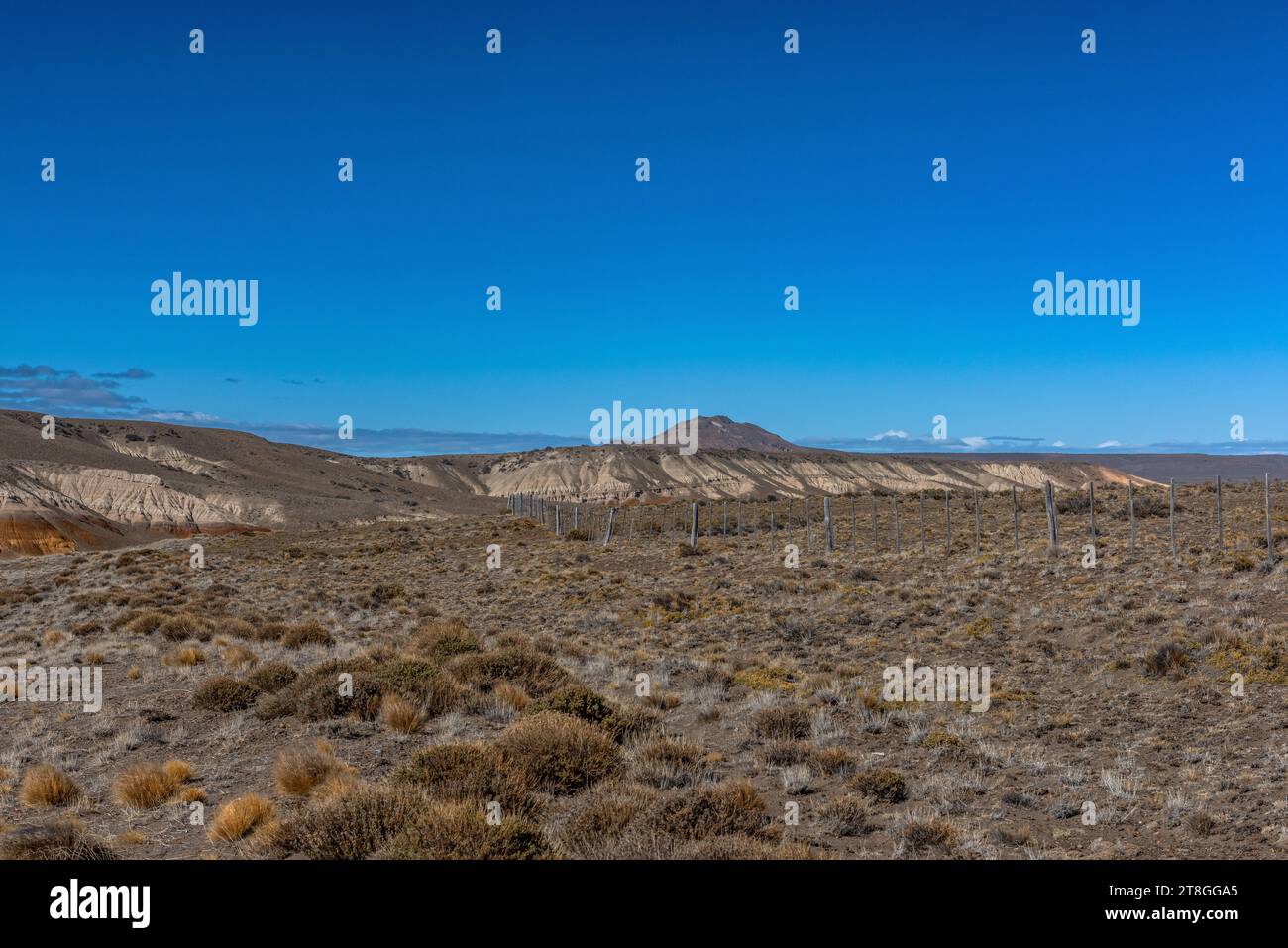 Blick auf die Landschaft in der Provinz Santa Cruz, Patagonien, Argentinien Stockfoto