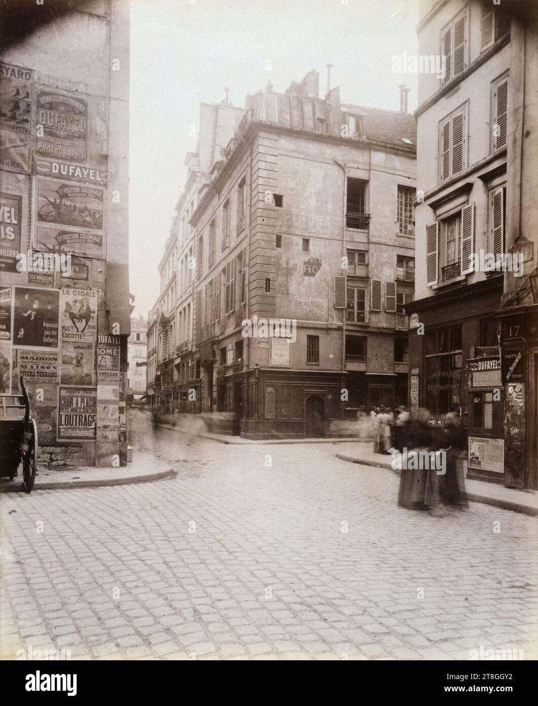 Ecke Rue du Renard und Rue Saint-Merri, 4. Arrondissement, Paris, Atget, Eugène (Jean Eugène Auguste Atget), Fotograf, Fotografie, Grafik, Albumendruck, Arbeitsmaße: Höhe: 21,7 cm, Breite: 18 cm Stockfoto