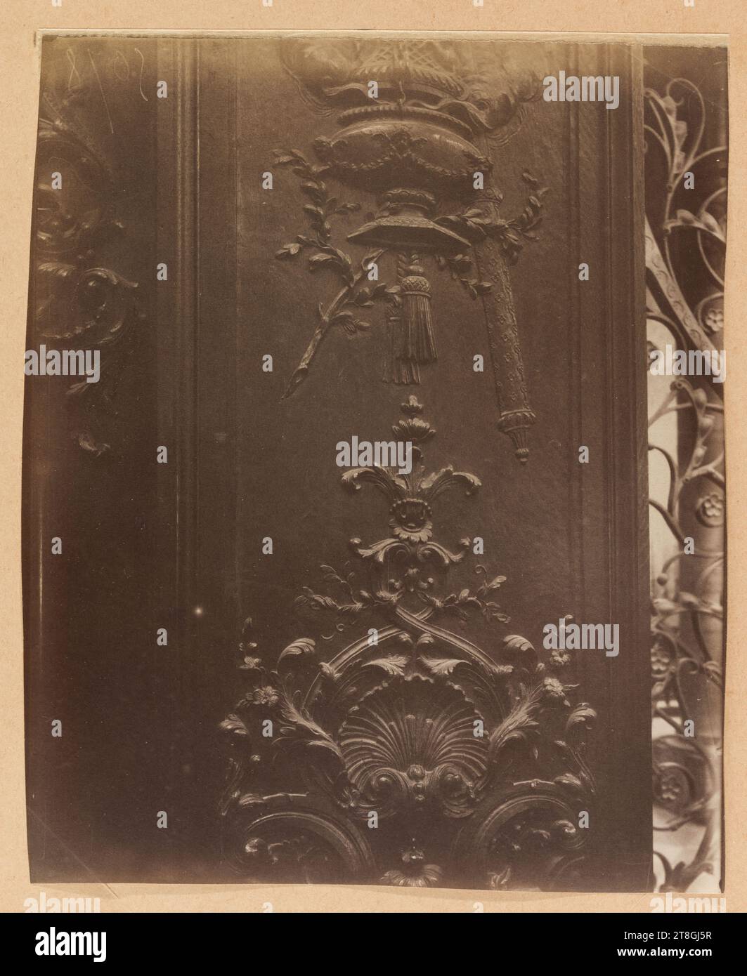 Kathedrale Notre Dame de Paris, 4. Arrondissement, Paris, Atget, Eugène (Jean Eugène Auguste Atget), Fotograf, Fotografie, Grafik, Albumendruck, Abmessungen – Arbeit: Höhe: 17,7 cm, Breite: 21,9 cm Stockfoto