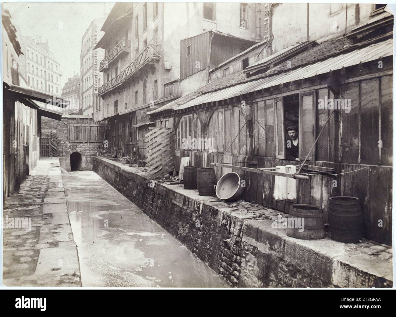 Serie über das Bièvre, Bief Pascal, 13. Arrondissement, Paris. April 1904, Audra, René, Fotograf, Array, Fotografie, Grafik, Fotografie, Abmessungen - Arbeit: Höhe: 16 cm, Breite: 22 cm Stockfoto