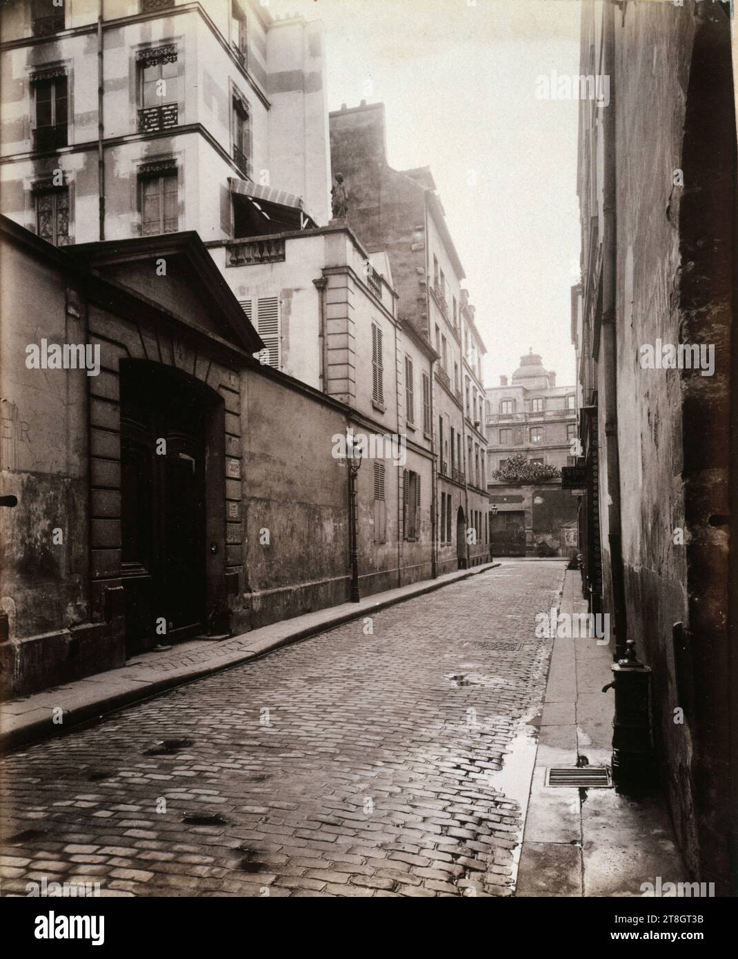 Hôtel Jean-Louis Raoul, Rue Beautreillis 6, 4. Arrondissement, Paris, Atget, Eugène (Jean Eugène Auguste Atget), Fotograf, Fotografie, Grafik, Albumendruck, Abmessungen – Arbeit: Höhe: 21,6 cm, Breite: 17,9 cm Stockfoto