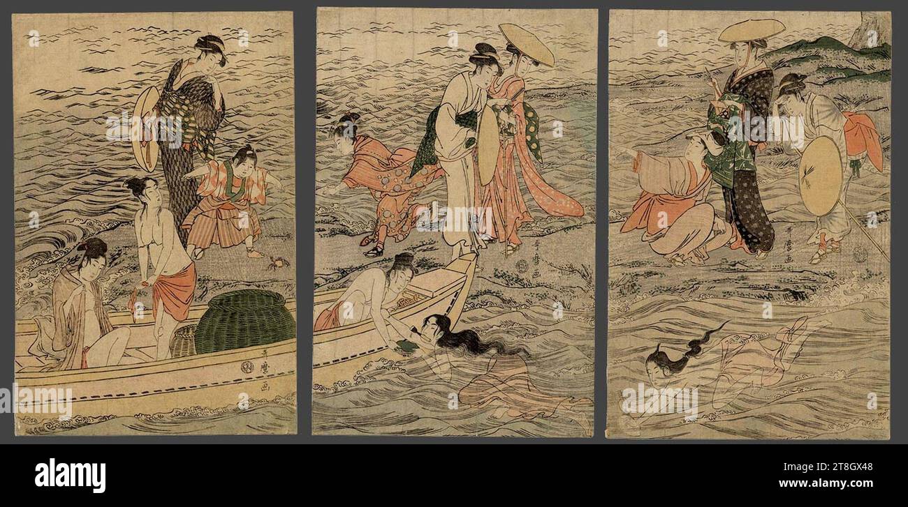 Utamaro (ca. 1788–90) Awabi-tori (die Kunst Japans). Stockfoto