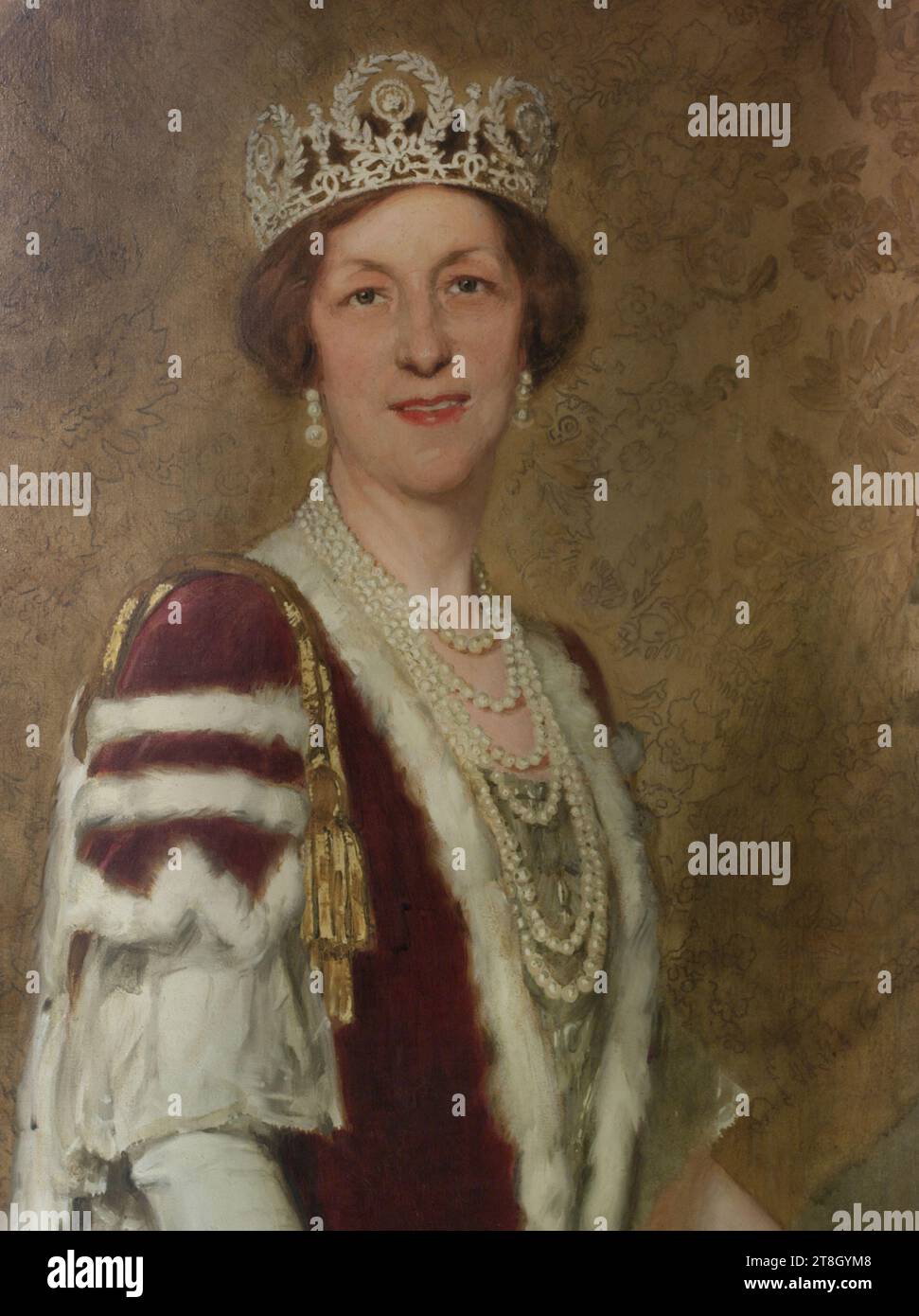 Porträt von Lady Decies, Baschet, Marcel (André), Malerin, 1940, Jahrhundert, Malerei, Ölgemälde, Leinwand (Material), Maße - Werk: Höhe: 227 cm, Breite: 144 cm, Maße - Rahmen:,: 12,5 Stockfoto