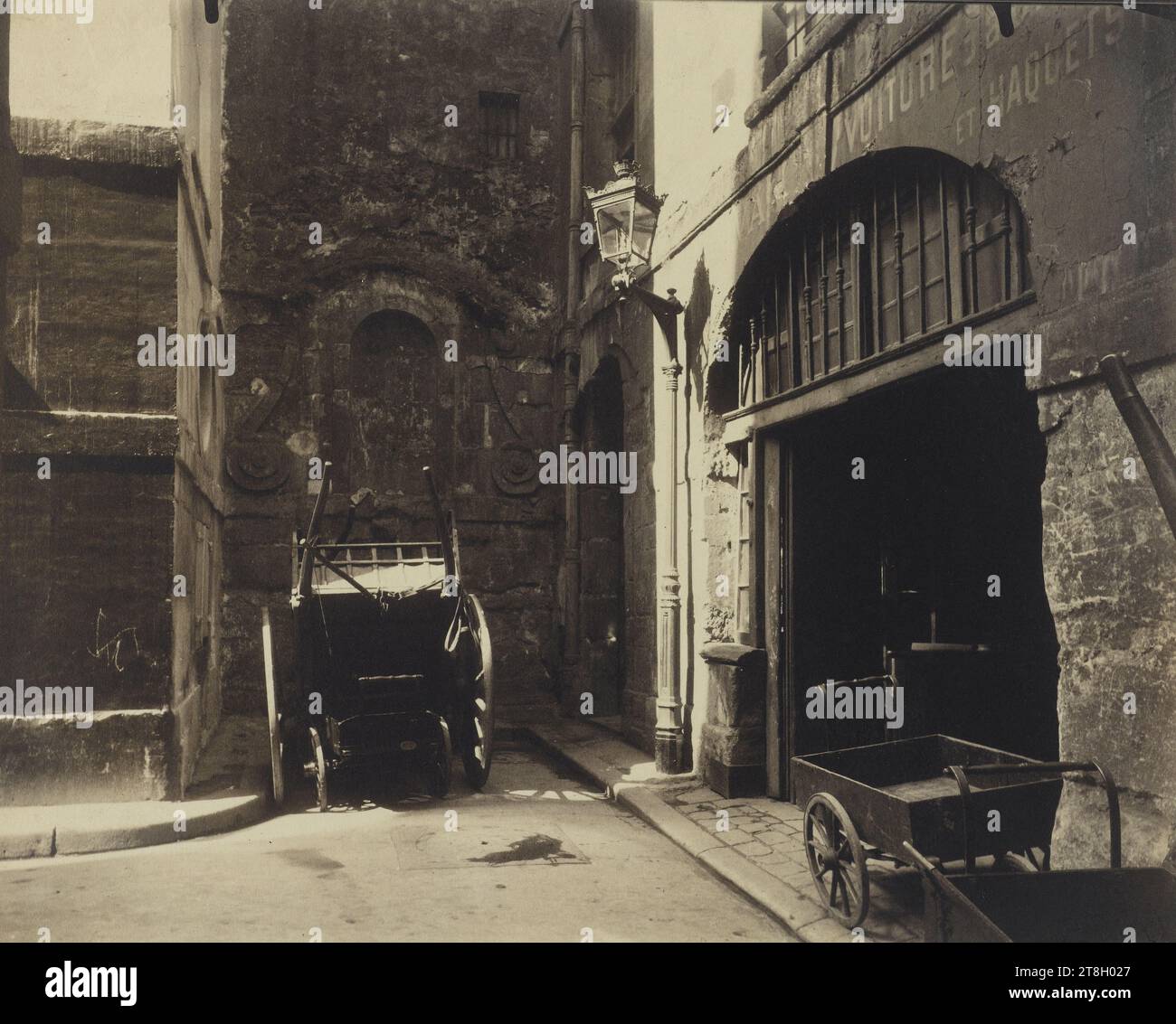 Rue Eginhard, 4. Arrondissement, Paris, Atget, Eugène (Jean Eugène Auguste Atget), Fotograf, Fotografie, Grafik, Albumendruck, Abmessungen – Arbeit: Höhe: 17,7 cm, Breite: 22,1 cm Stockfoto