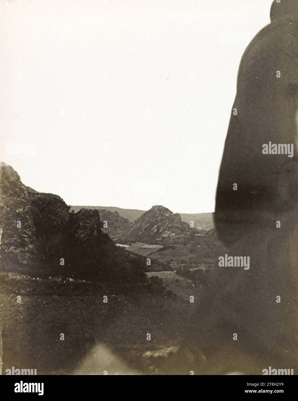 Landschaft, Fotograf, 1. Viertel 20. Jahrhundert, Fotografie, Silberdruck Schwarzweiß, Abmessungen - Werk: Höhe: 11,1 cm, Breite: 8,8 cm Stockfoto