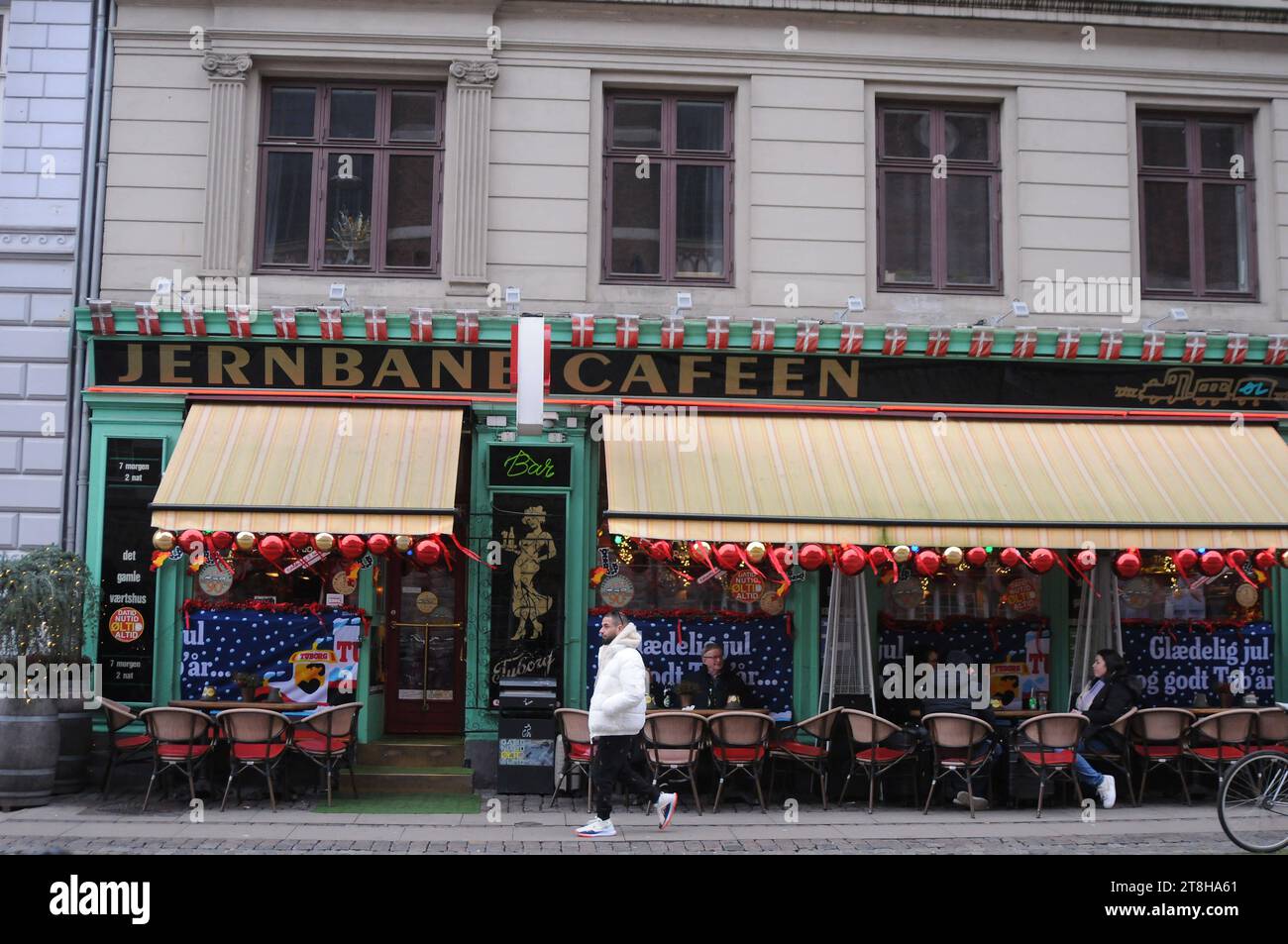 Kopenhagen, Dänemark /20. November 2023/Jernbane Café in der Nähe der Hauptstraffstation in der Hauptstadt. Photo.Francis Joseph Dean/Dean Pictures Credit: Imago/Alamy Live News Stockfoto