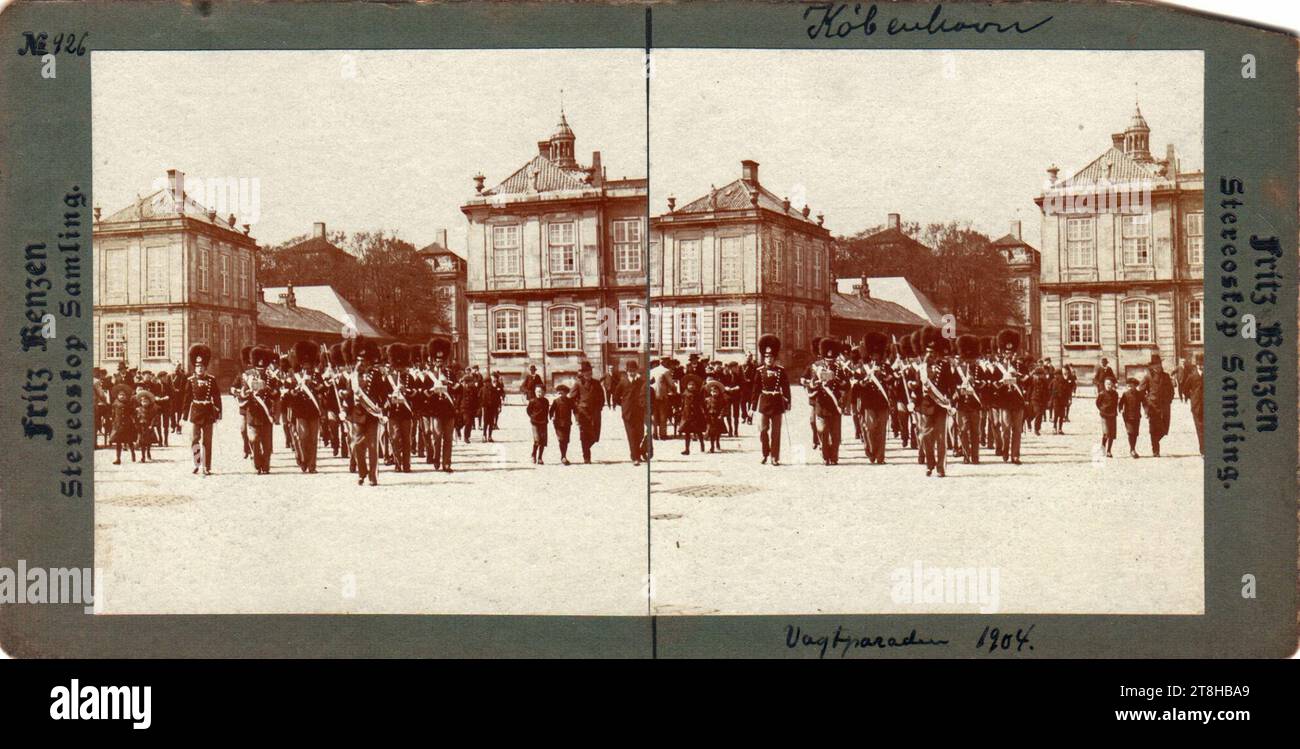 Vagtparade, Amalienborg, 1904. Stockfoto
