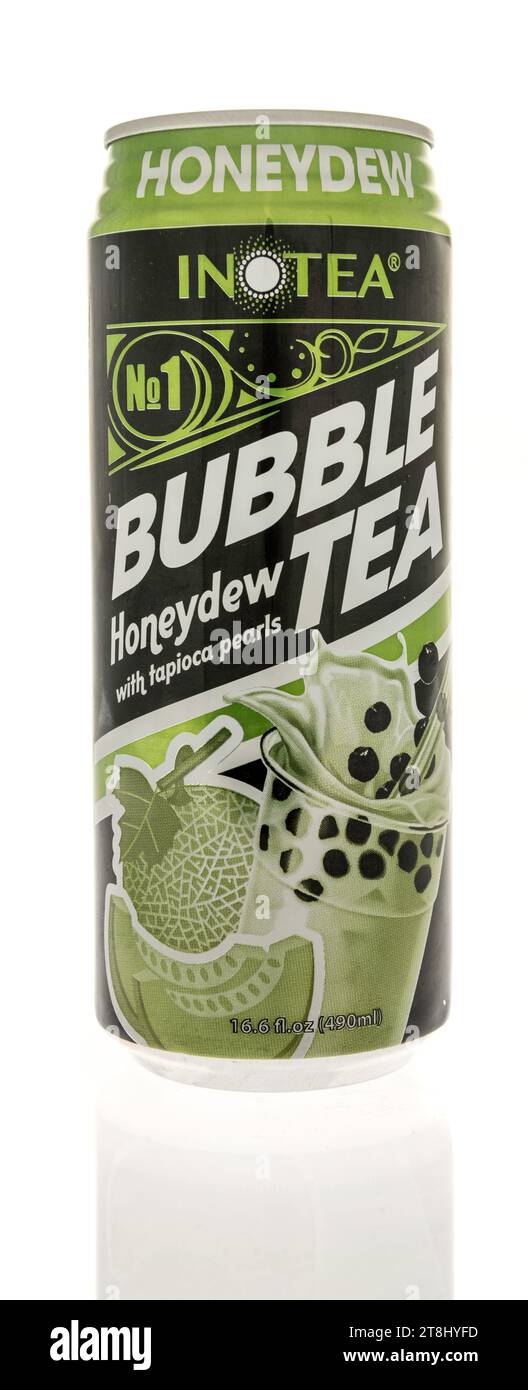 Winneconne, WI - 18. November 2023: Eine Dose Teebaube auf einem isolierten Hintergrund Stockfoto