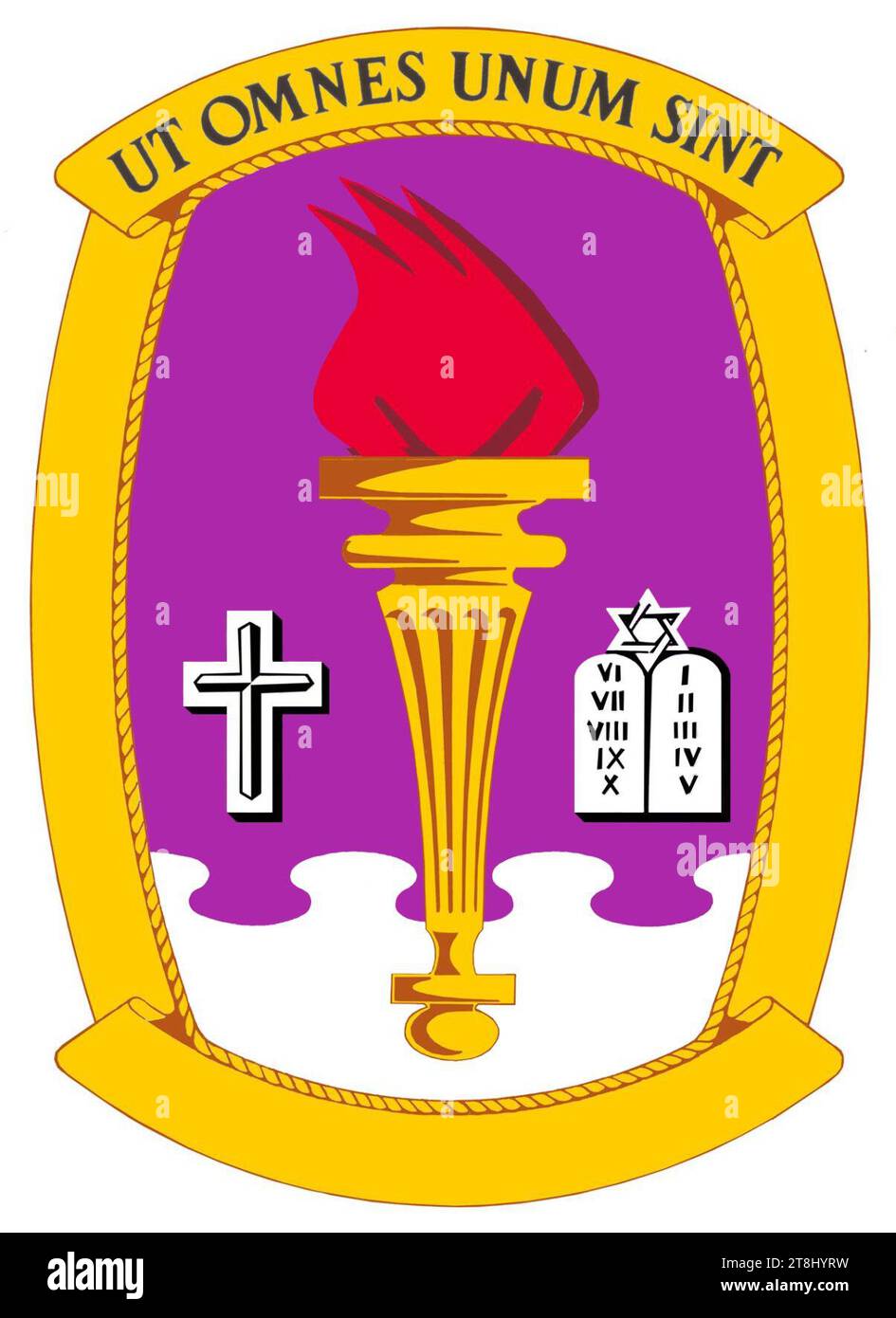 USAF Chaplain School erstes Emblem. Stockfoto