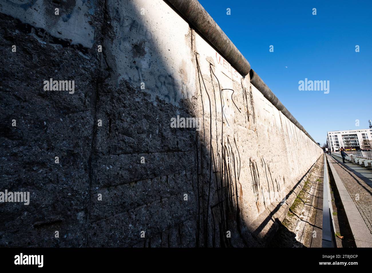 Berliner Mauer und Museum Topographie des Terrors im Zentrum Berlins Stockfoto