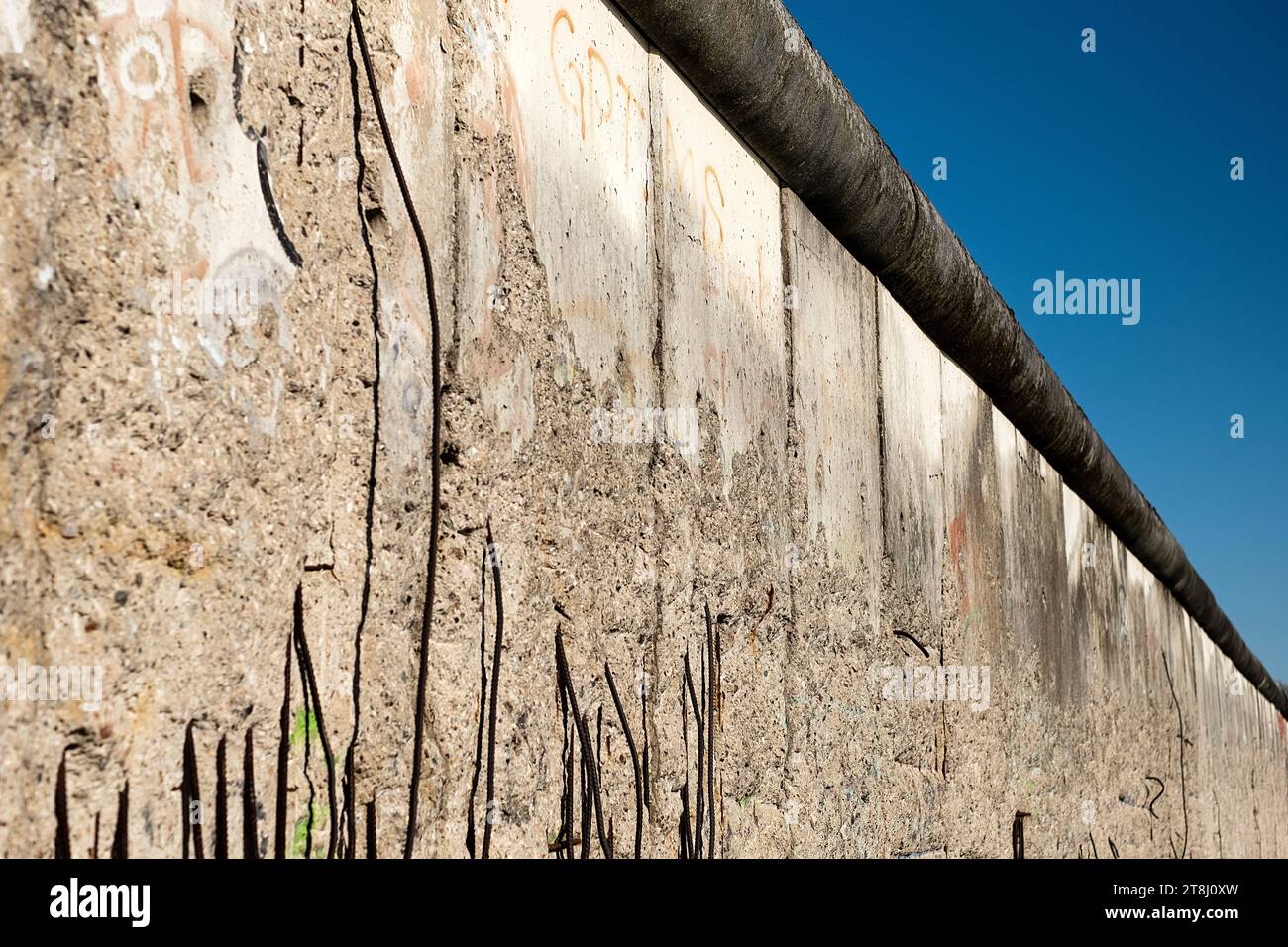 Die Berliner Mauer im Zentrum Berlins Stockfoto