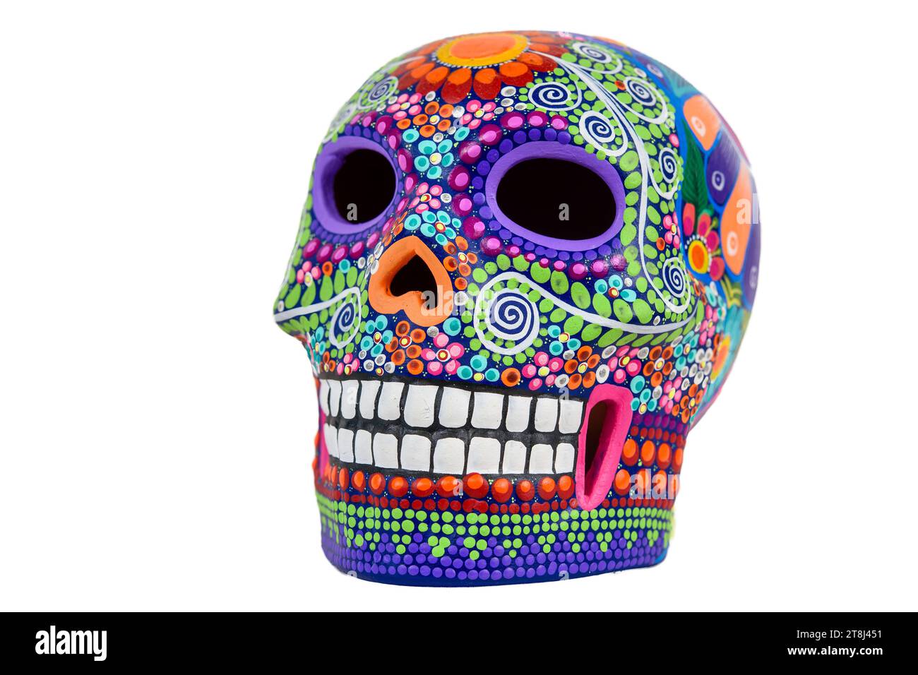 Calavera mexikanisches Souvenir, Tag der Toten. Stockfoto