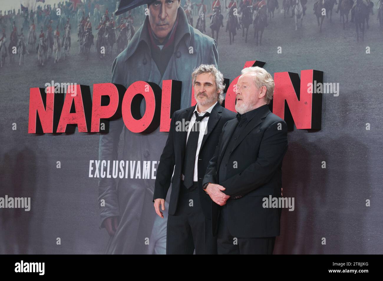 Joaquin Phoenix und Ridley Scott nehmen am 20. November 2023 im Museo del Prado in Madrid Teil Stockfoto