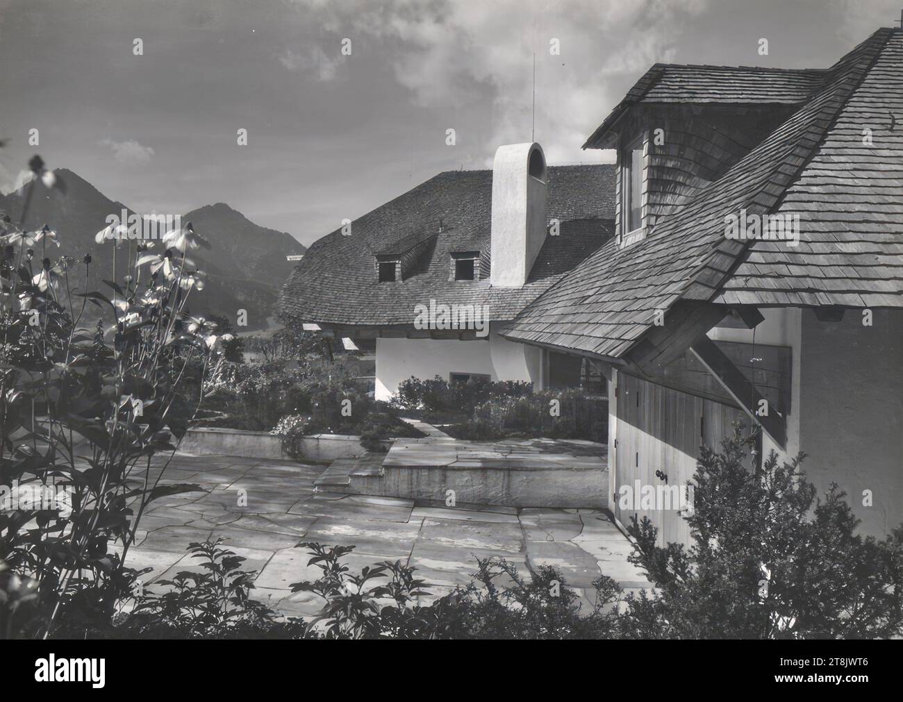 Ruhpolding, Chiemgau, Landhaus Schmucker, Teilansicht von Nordosten, Fotografie, Foto Wasow, München, nach 1939, Fotografie, Fotografie Stockfoto