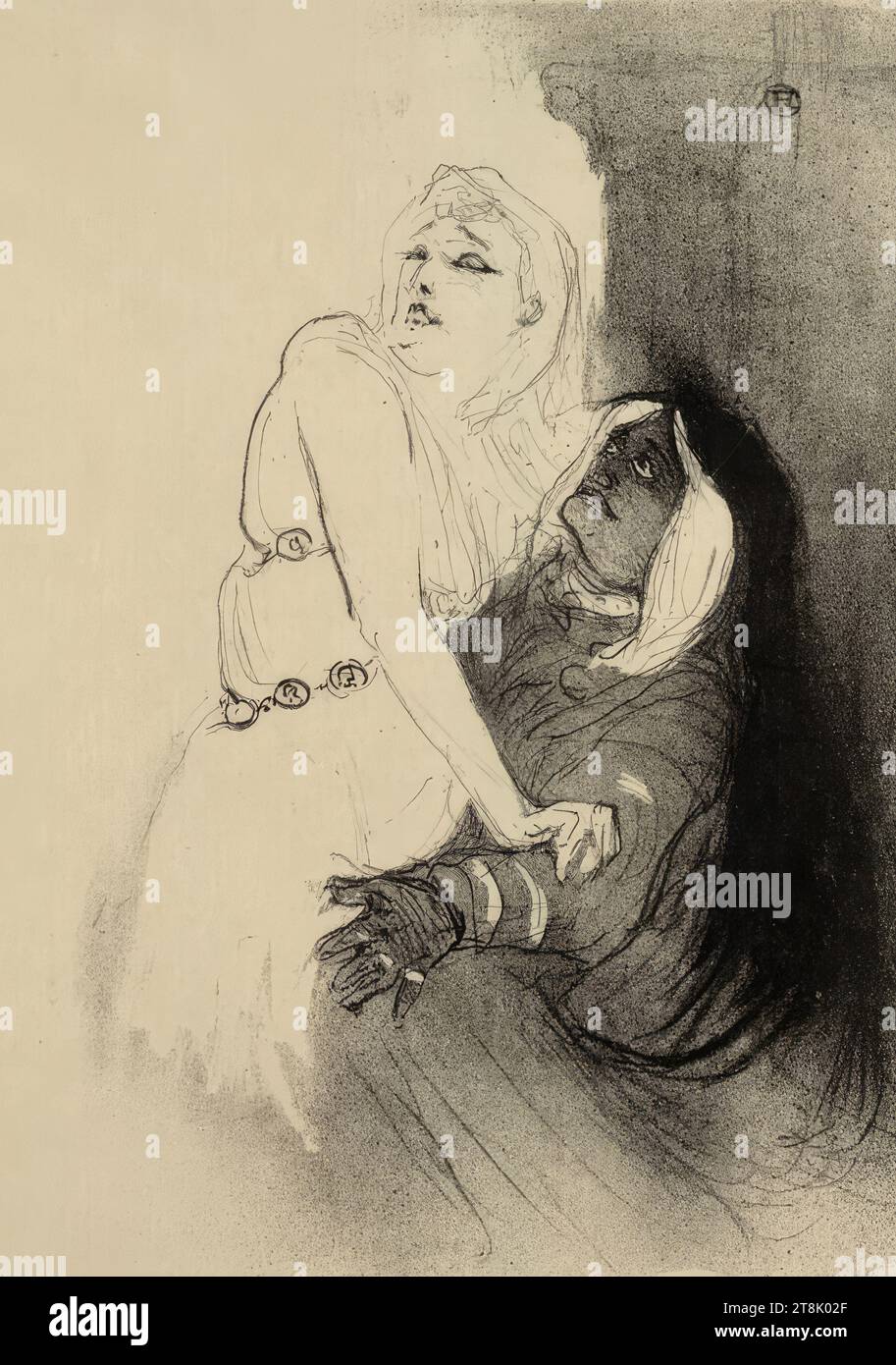 à la Renaissance, Sarah Bernard dans Phèdre, Henri de Toulouse-Lautrec, Albi 1864 - 1901 Burg Malromé, 1893, Druck, Kreidelithographie, 46,2 x 31,0 cm Stockfoto