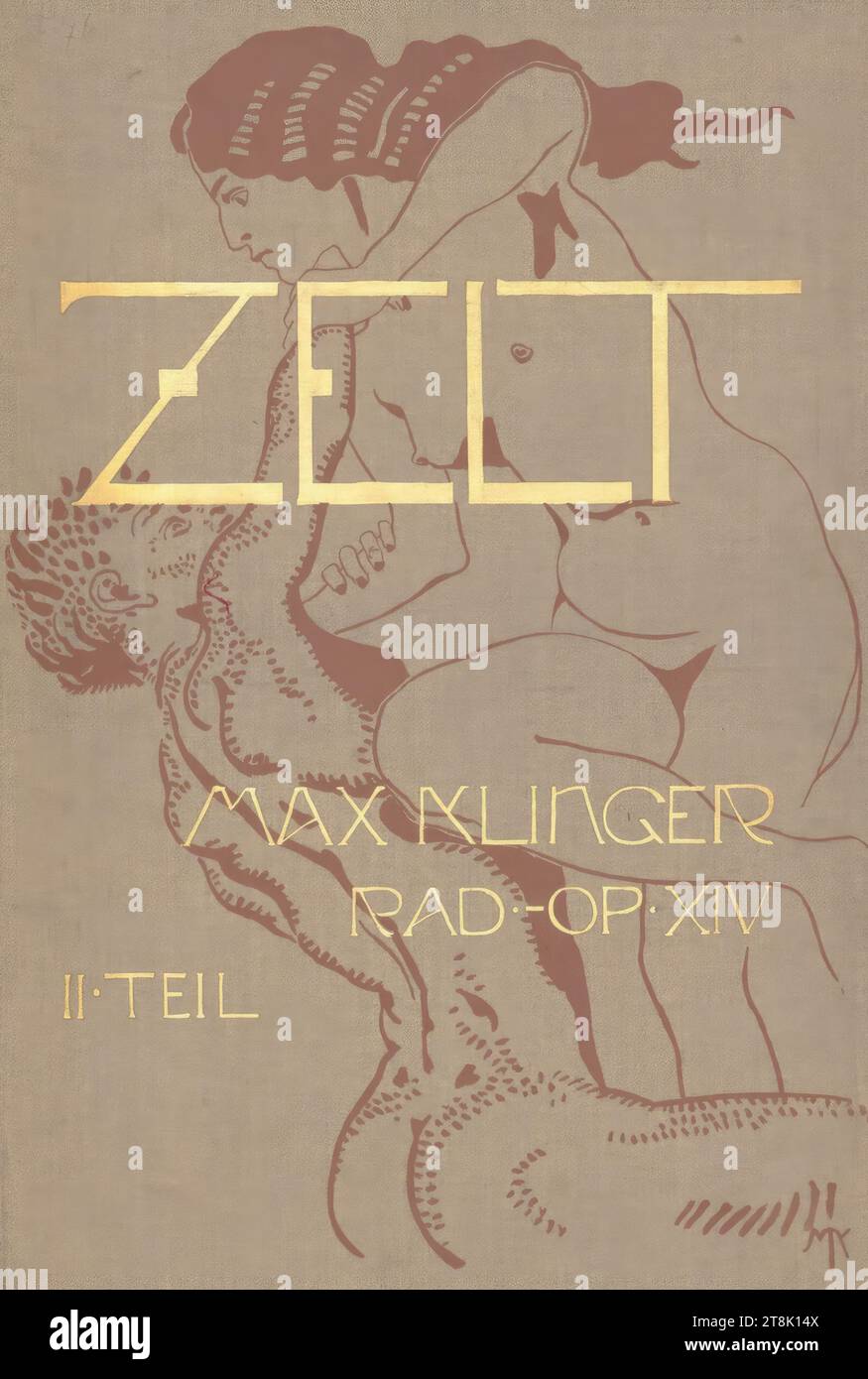 Zelt, Rad. Opus XIV, II Teil: Titelbild, Max Klinger: Zelt, Rad. Opus auf Leinen, Blatt: 59,8 x 41,2 cm Stockfoto