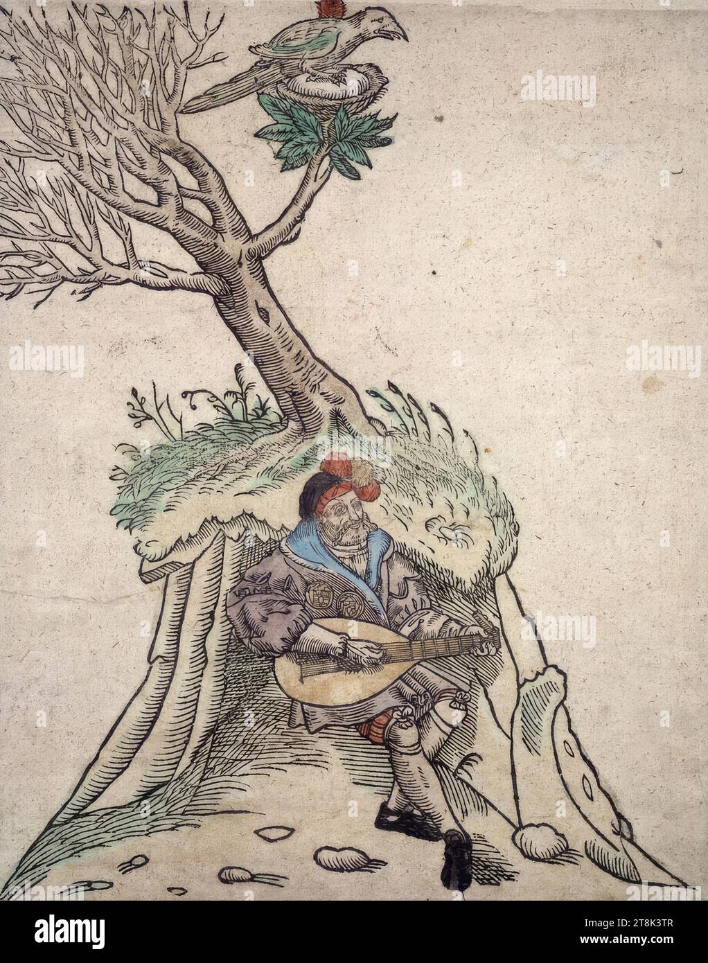 Wahres Bild und kontrafaktisches Bild des römischen Papstes, das von Leonhart Hering vor hundert Jahren gesungen wurde wahres Bild und kontrafaktisches Bild des römischen Täufers, der von Leonhart Hering vor hundert Jahren gesungen wurde Anonym, Druckerei, Holzschnitt, farbig Stockfoto